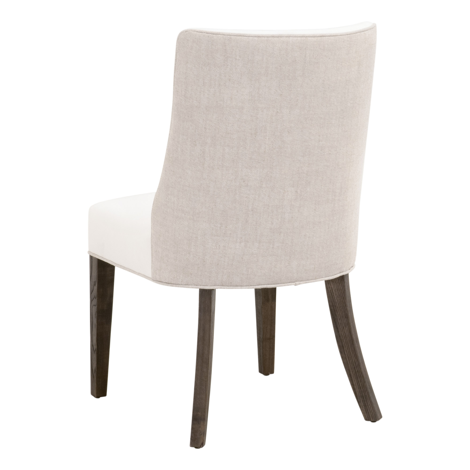 Essentials Duet Dining Chair Set of 2 - LiveSmart Peyton-Pearl, Bisque French Linen, Burnt Brown Ash