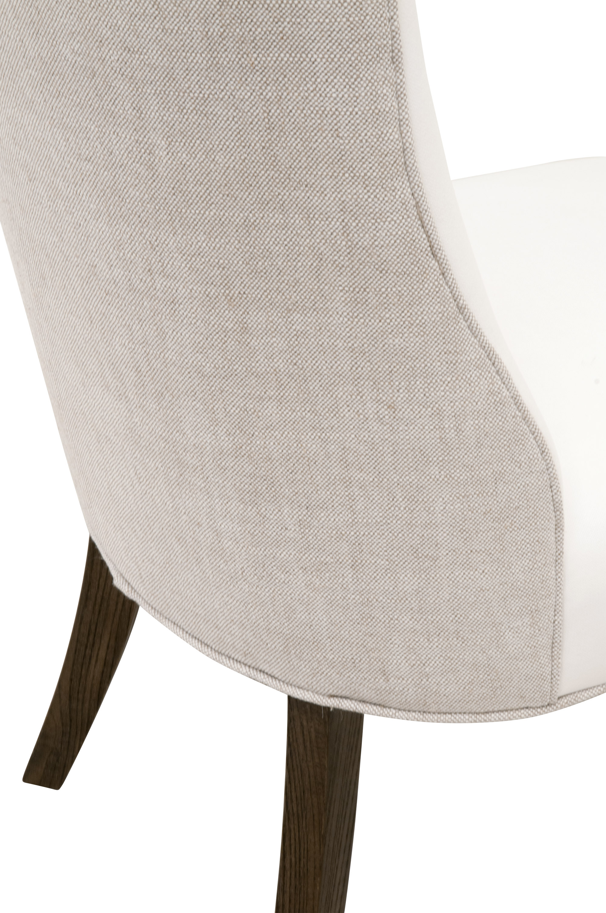 Essentials Duet Dining Chair Set of 2 - LiveSmart Peyton-Pearl, Bisque French Linen, Burnt Brown Ash