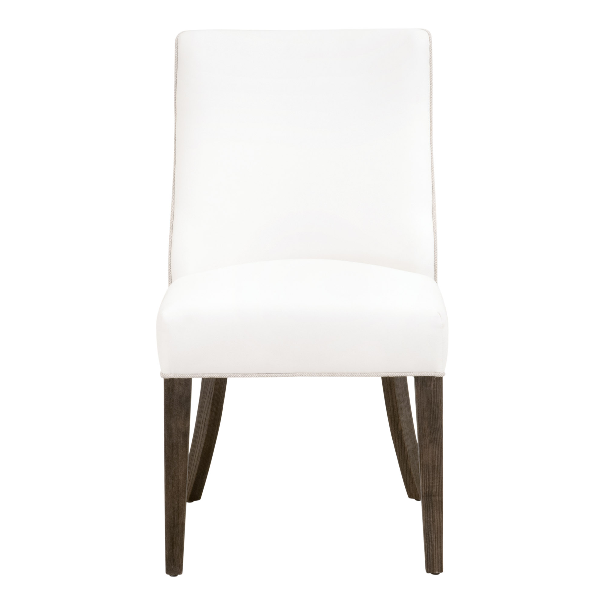 Essentials Duet Dining Chair Set of 2 - LiveSmart Peyton-Pearl, Bisque French Linen, Burnt Brown Ash