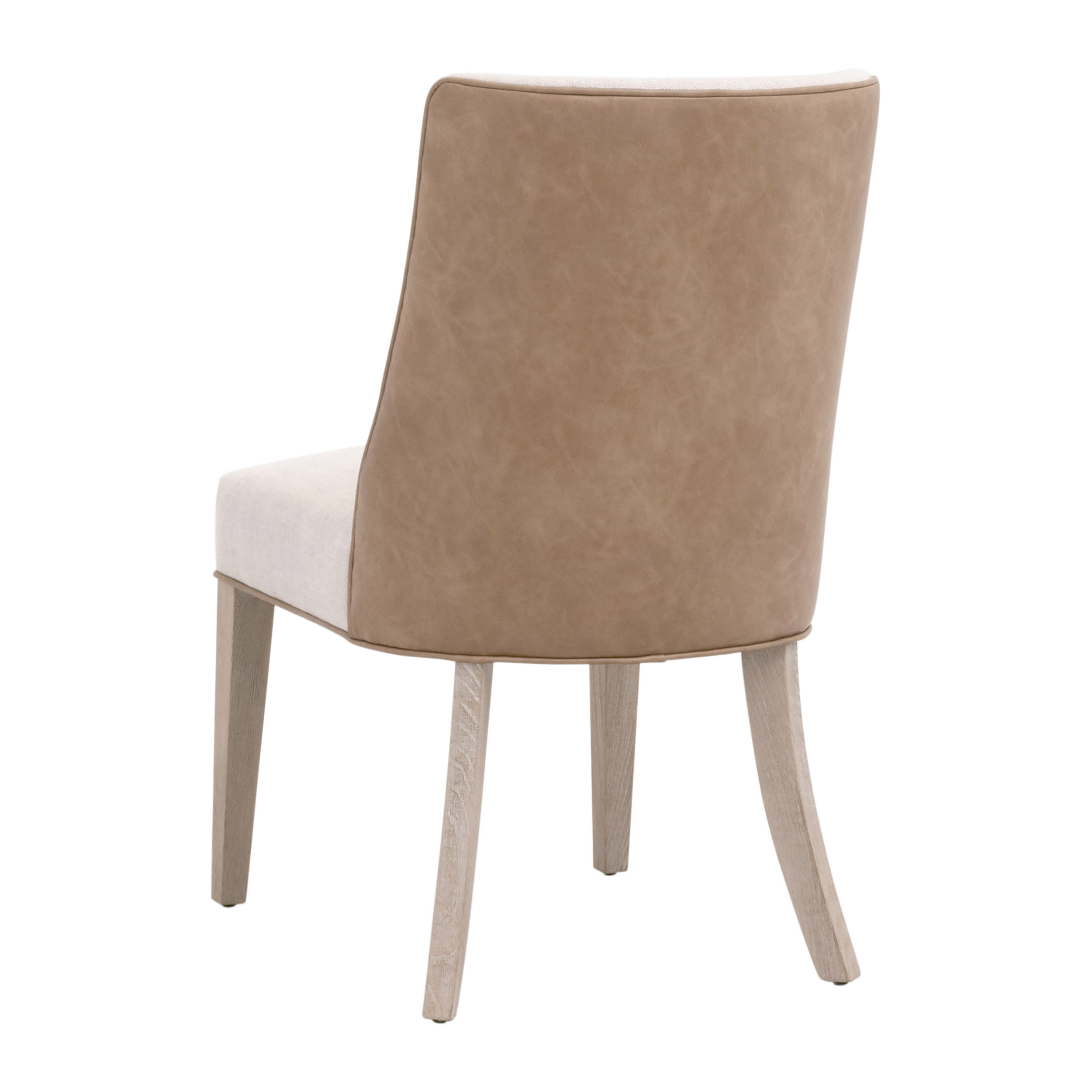 Essentials Duet Dining Chair, Set of 2 - Performance Bisque French Linen, Ivanhoe-Toast, Natural Gray Ash