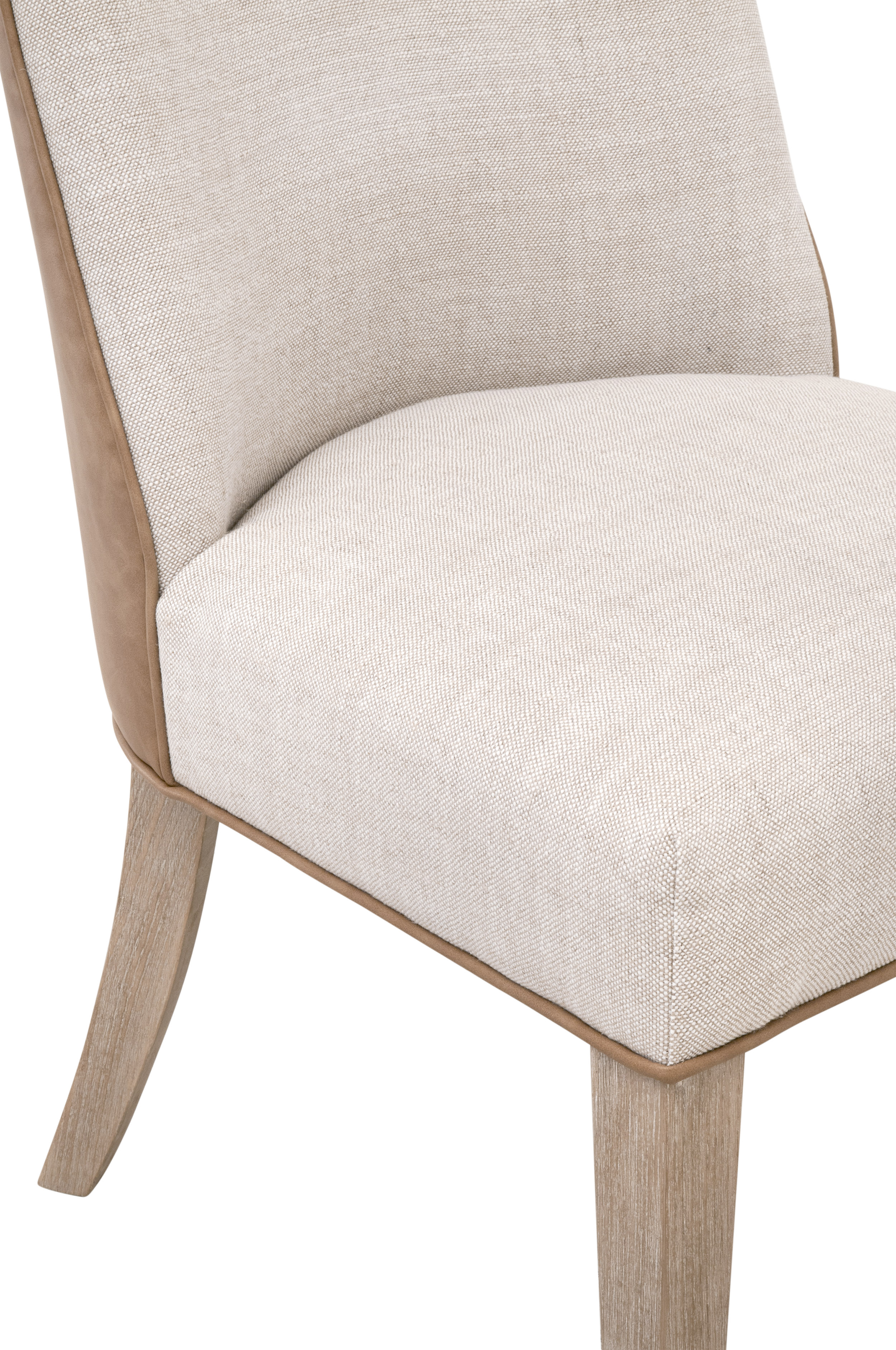 Essentials Duet Dining Chair, Set of 2 - Performance Bisque French Linen, Ivanhoe-Toast, Natural Gray Ash