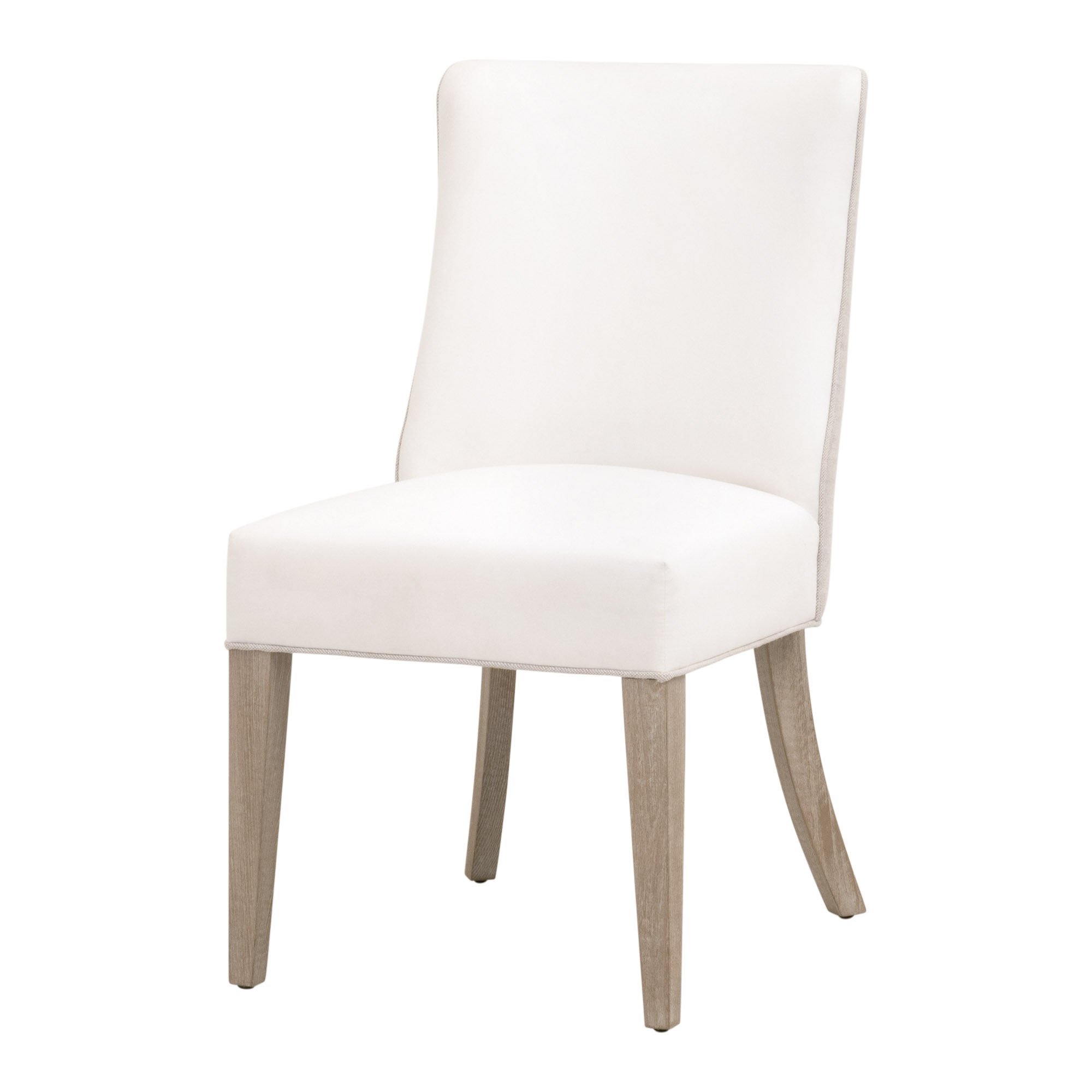 Essentials Duet Dining Chair Set of 2 - LiveSmart Peyton-Pearl, Bisque French Linen, Natural Gray Ash