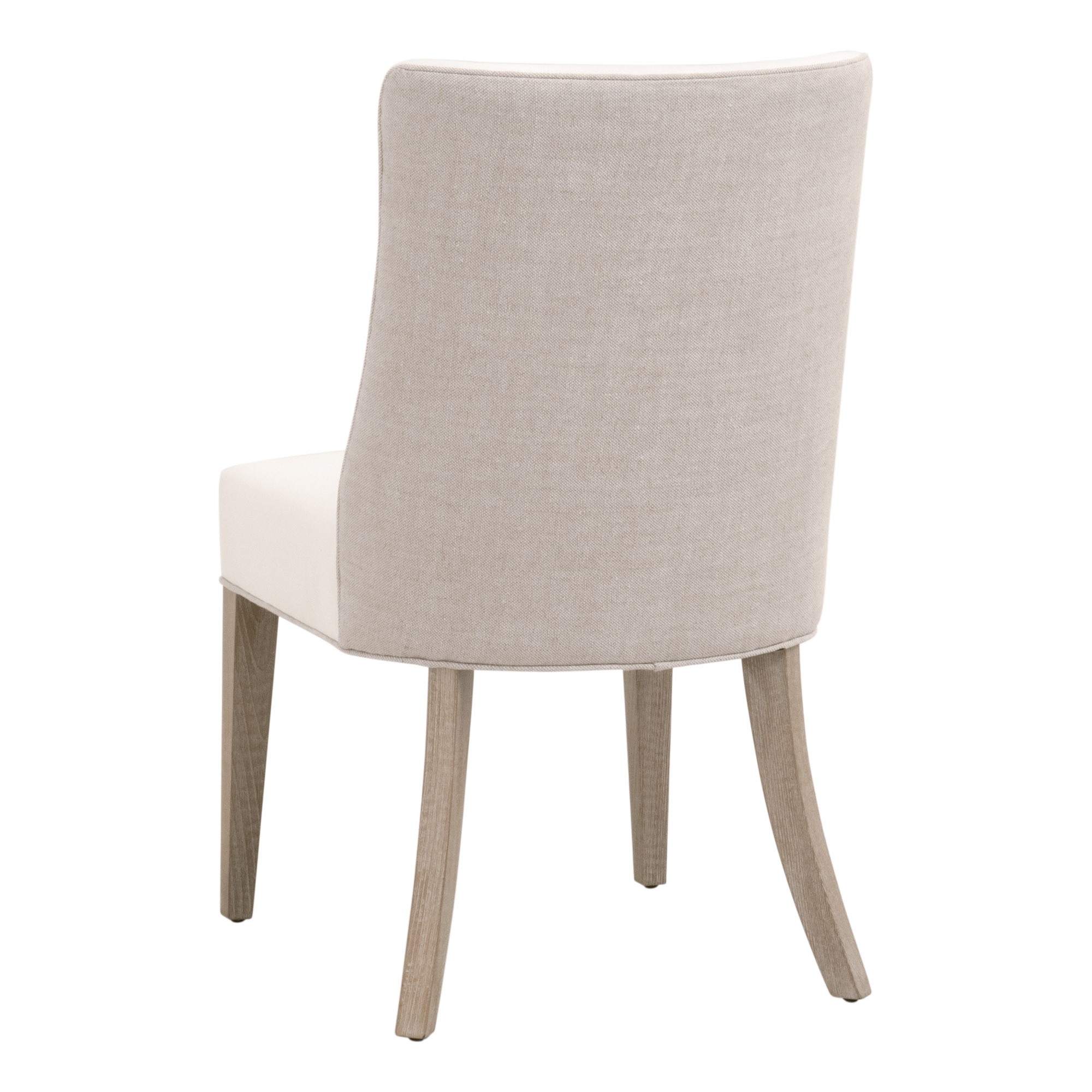 Essentials Duet Dining Chair Set of 2 - LiveSmart Peyton-Pearl, Bisque French Linen, Natural Gray Ash