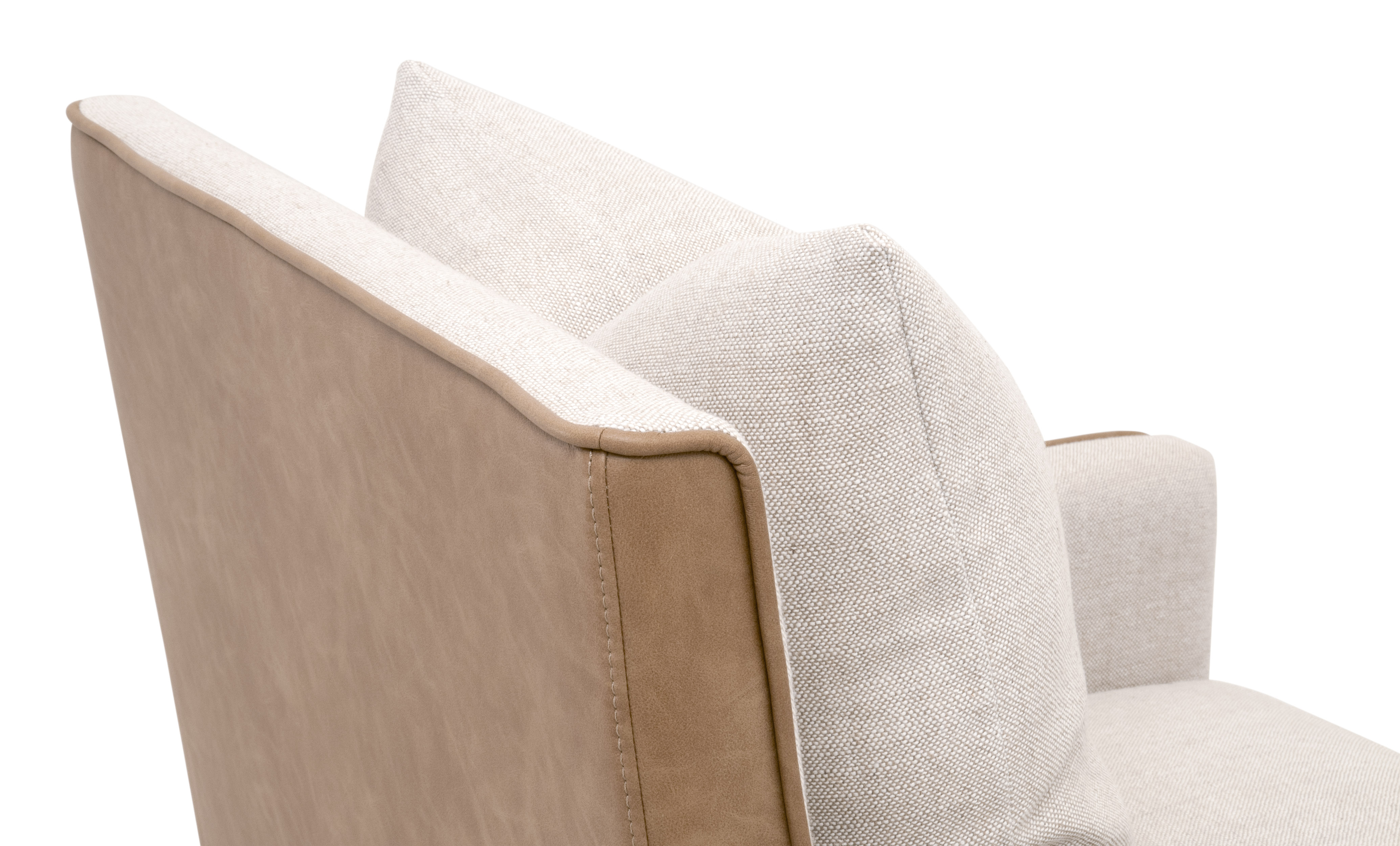 Essentials™ Harmony Arm Chair With Casters - Performance Bisque French Linen, Ivanhoe-Toast