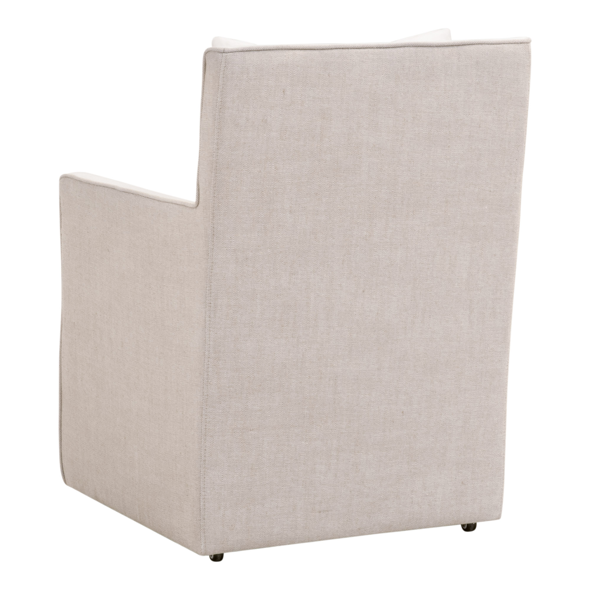 Essentials™ Harmony Arm Chair with Casters - LiveSmart Peyton-Pearl, Bisque French Linen