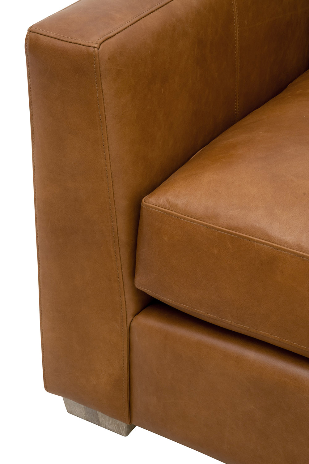 Essentials - Hayden Taper Arm Sofa Chair in Whiskey Brown