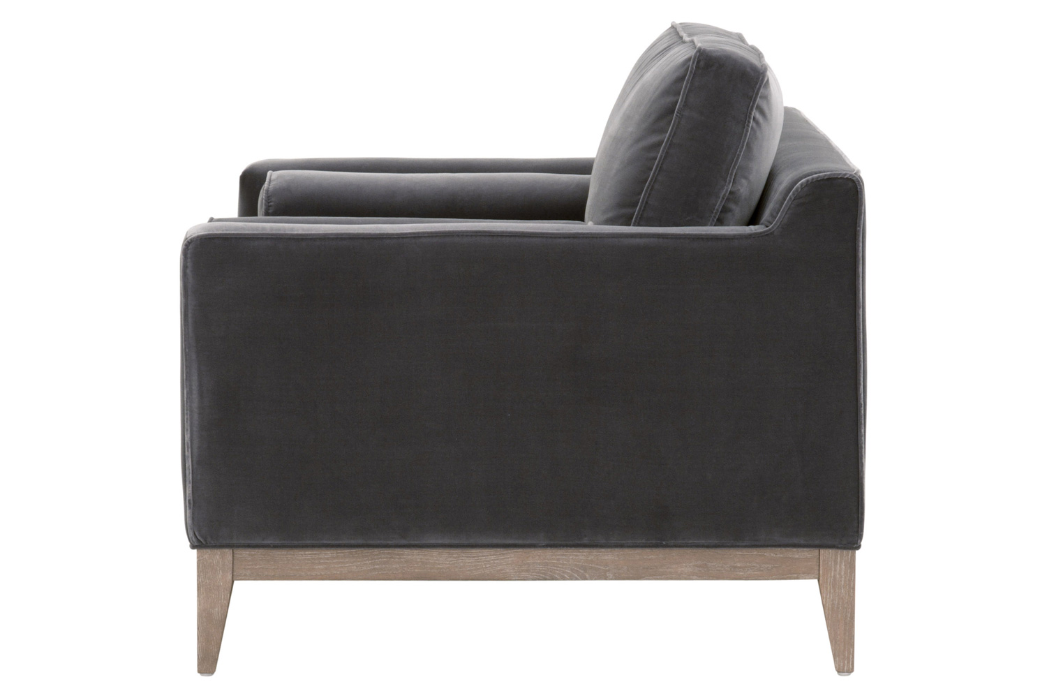 Essentials™ Parker Post Modern Sofa Chair - Dark Dove Velvet