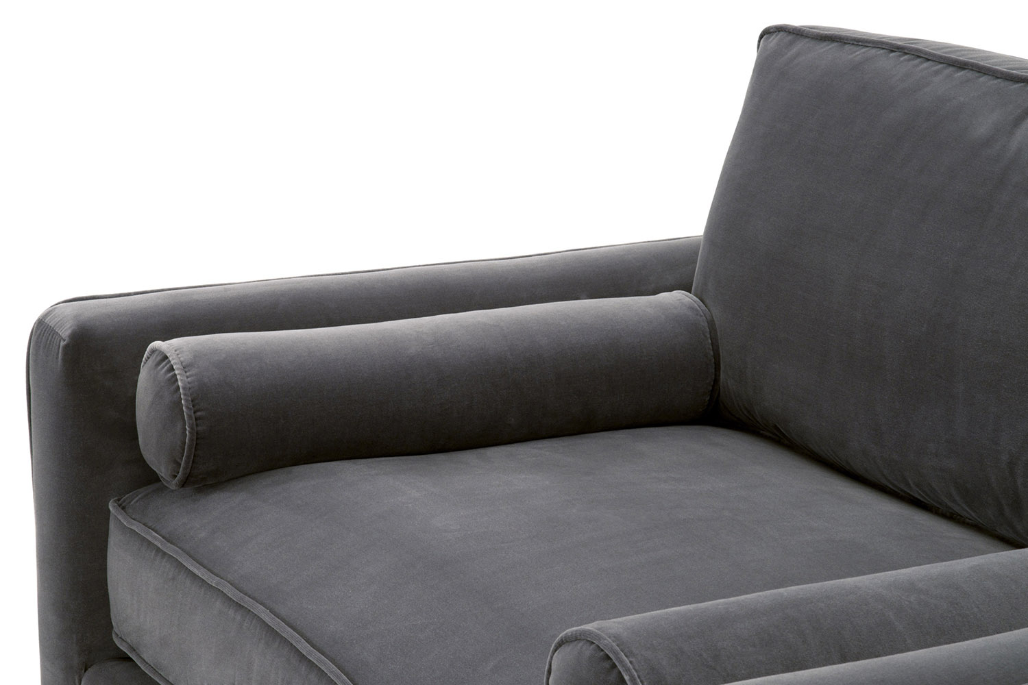 Essentials™ Parker Post Modern Sofa Chair - Dark Dove Velvet