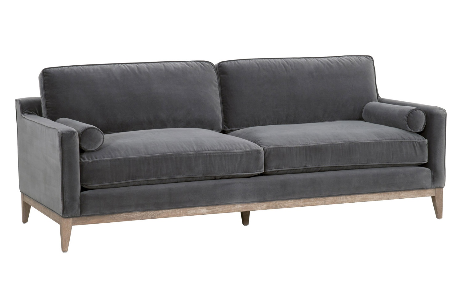 Essentials Parker 86" Post Modern Sofa - Dark Dove Velvet