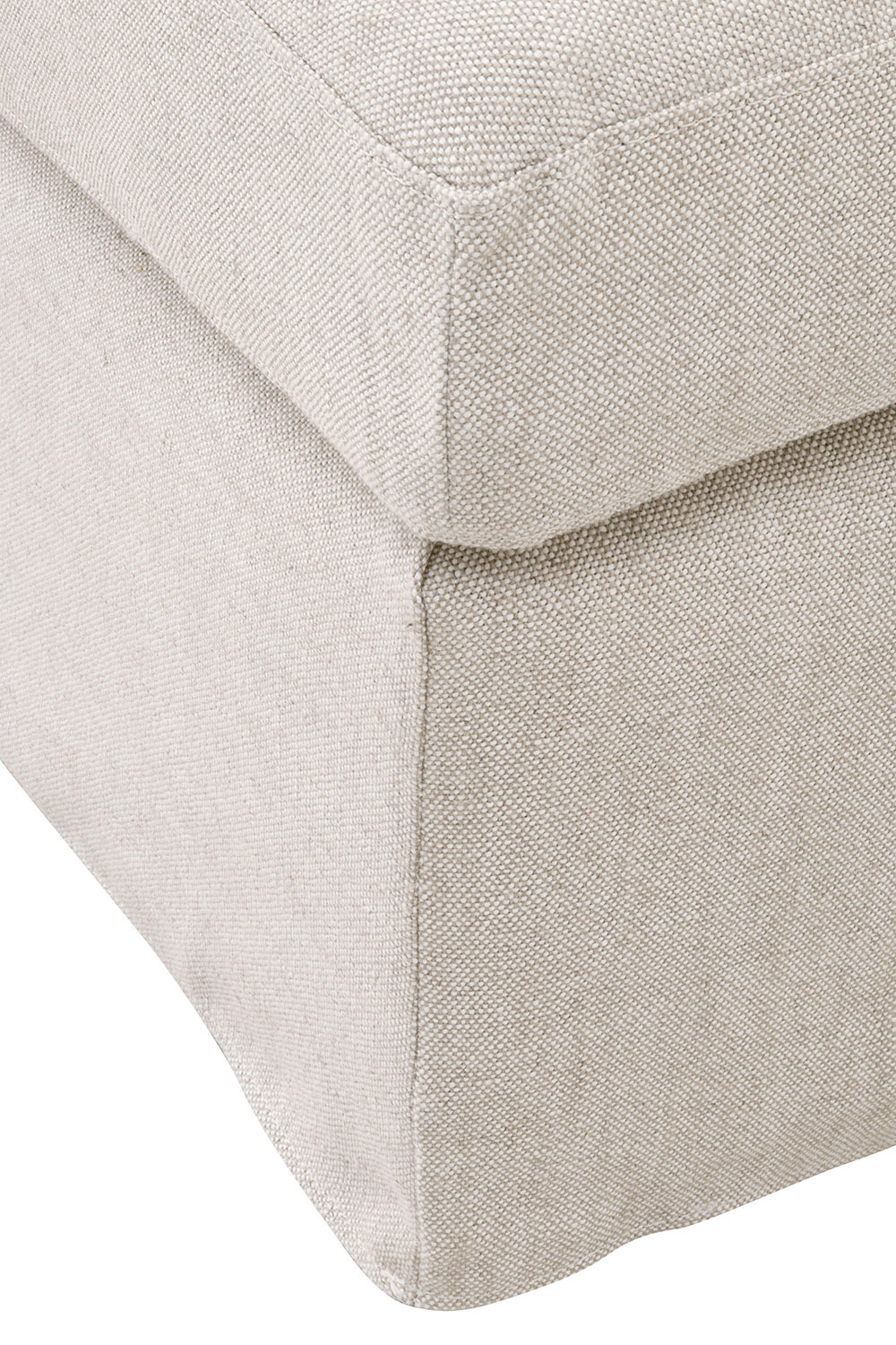 Essentials - Lena Modular Slipcover Ottoman in Bisque Espresso