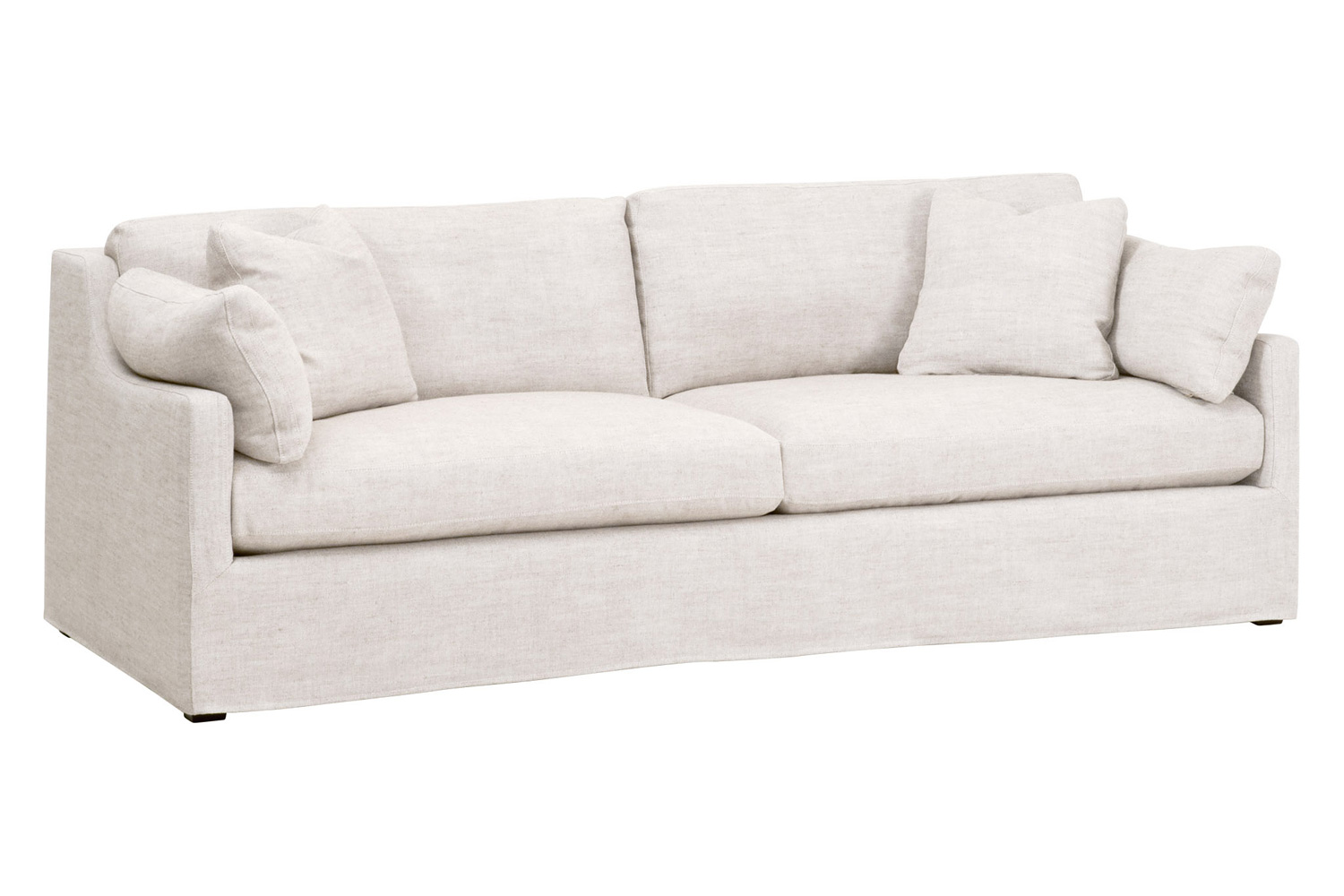 Essentials Lena 95" Slope Arm Slipcover Sofa - Bisque