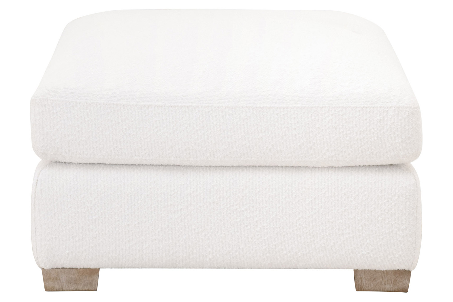 Essentials - Dean California Casual Ottoman in Boucle Snow Natural Gray