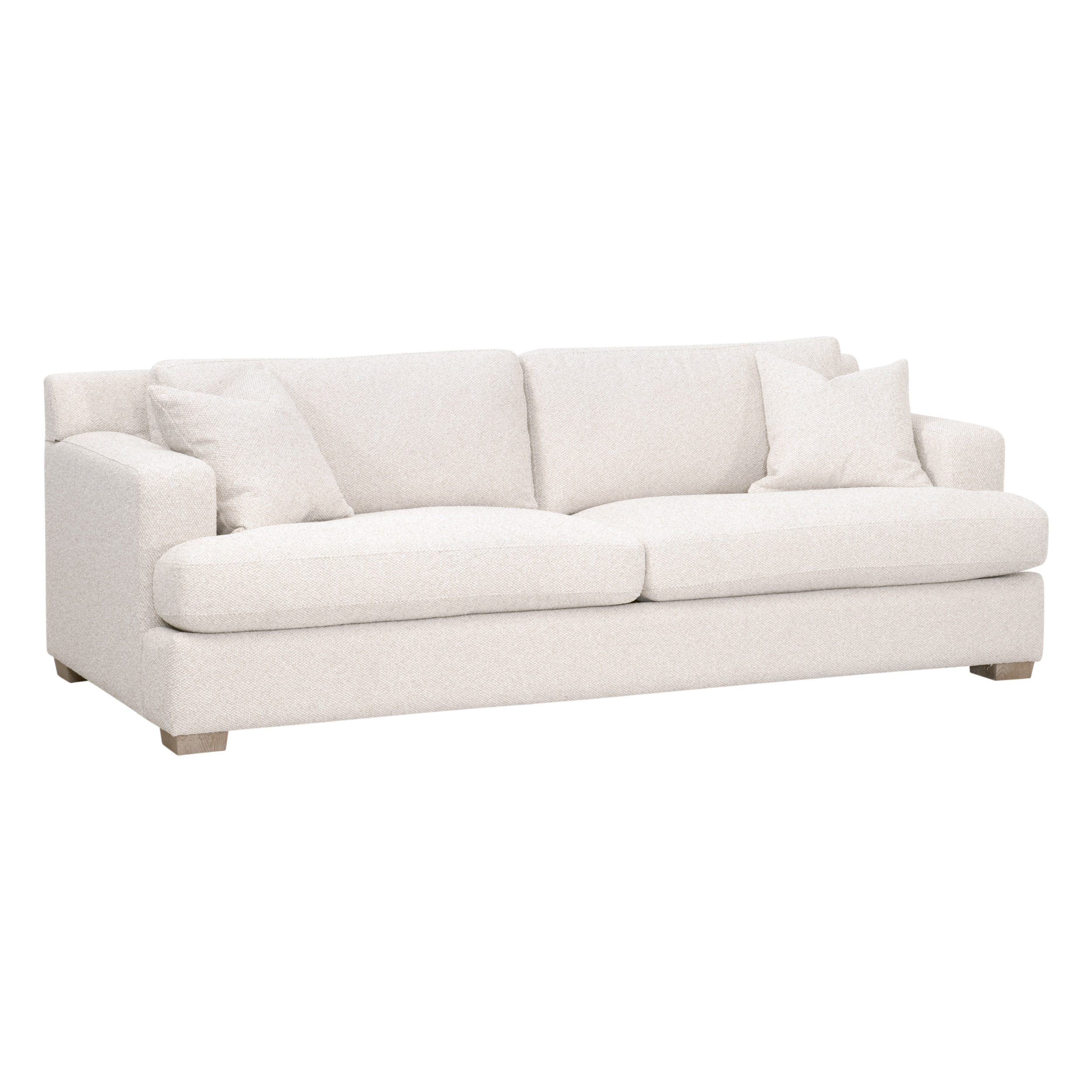 Essentials Dean 92" California Casual Sofa - LiveSmart Gellar-Linen, Natural Gray Oak