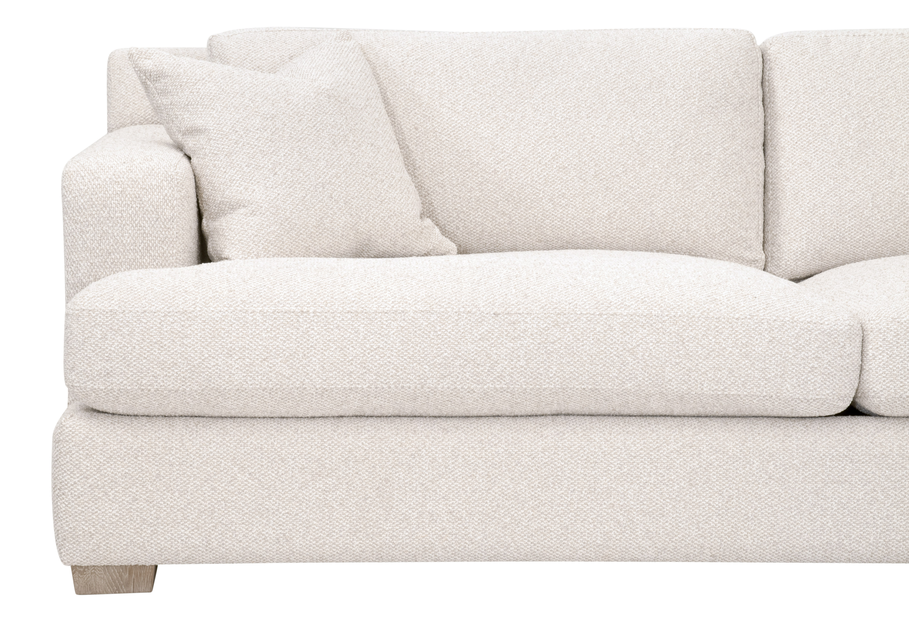 Essentials Dean 92" California Casual Sofa - LiveSmart Gellar-Linen, Natural Gray Oak