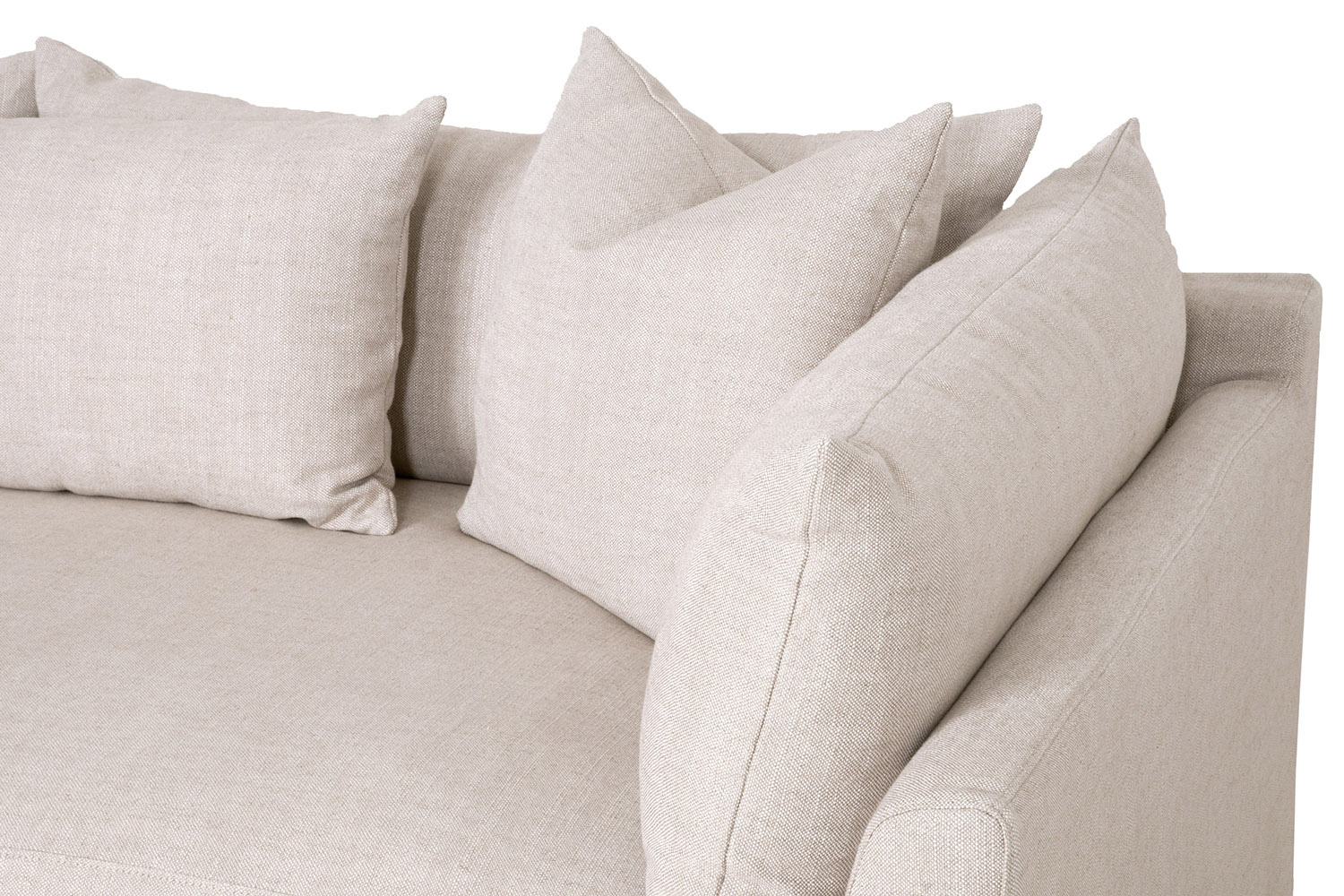 Essentials - Haven 96" Lounge Slipcover Sofa in Bisque