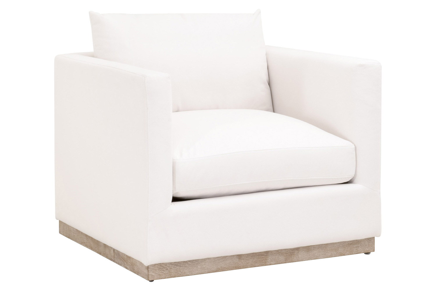 Essentials - Siena Plinth Base Sofa Chair in LiveSmart Machale Ivory