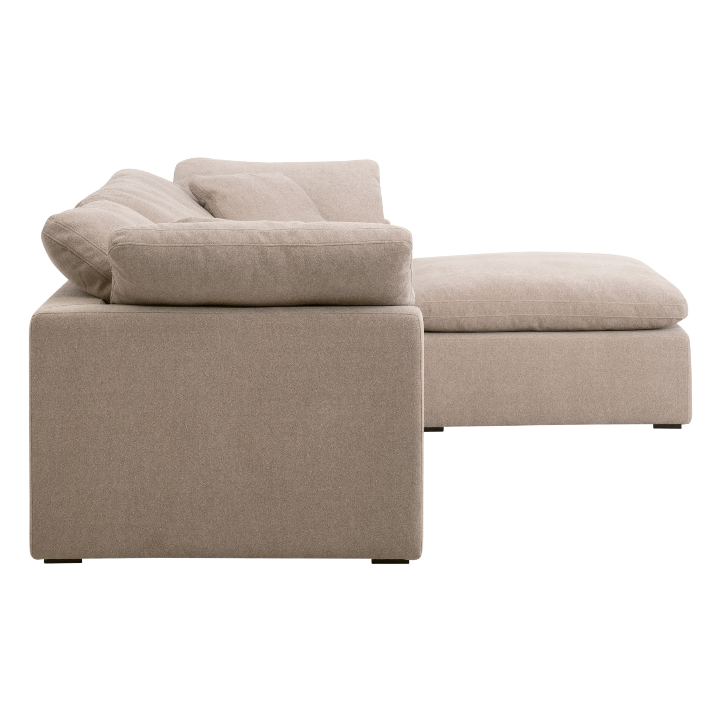 Essentials™ Sky Modular Ottoman - Performance Latte Micro Boucle, Espresso