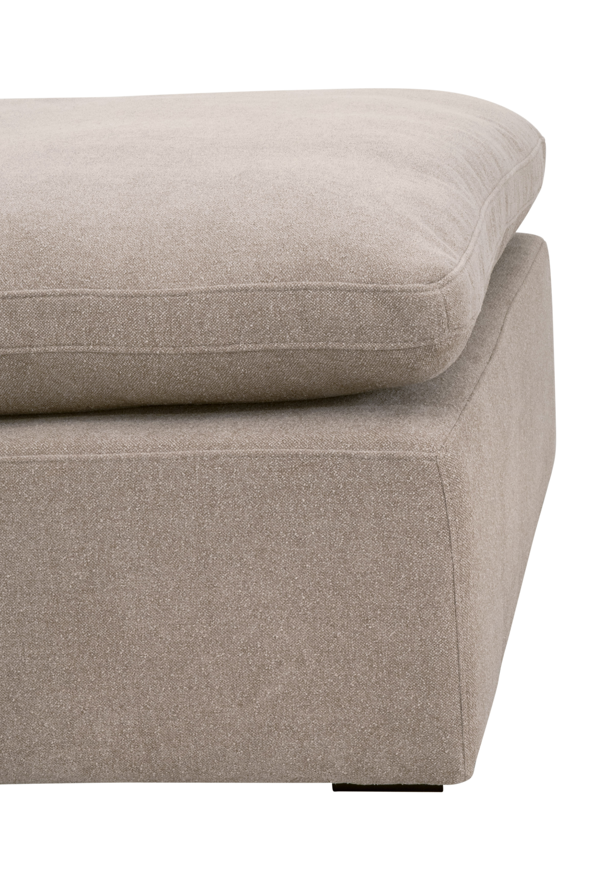 Essentials™ Sky Modular Ottoman - Performance Latte Micro Boucle, Espresso