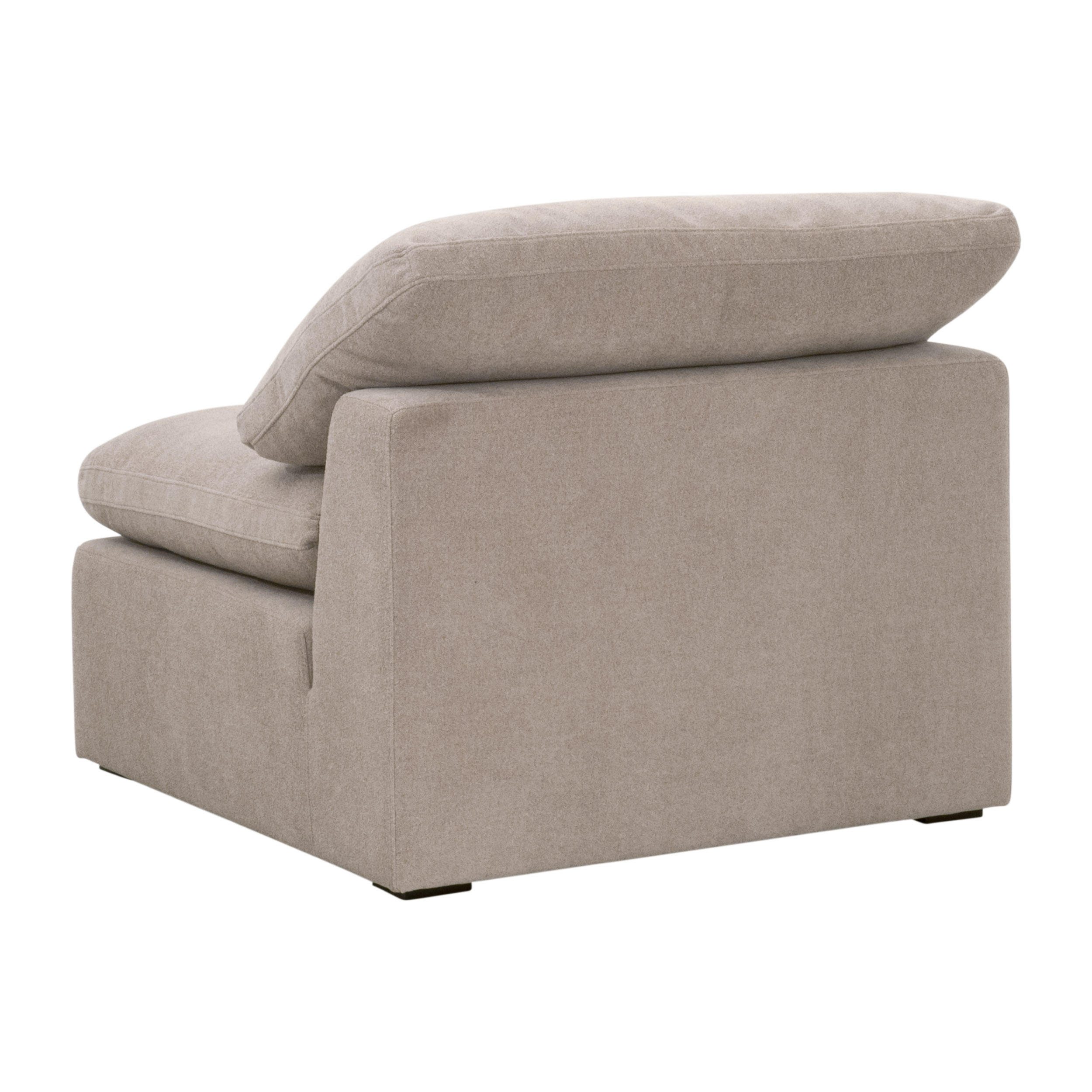 Essentials™ Sky Modular Armless Chair - Performance Latte Micro Boucle, Espresso