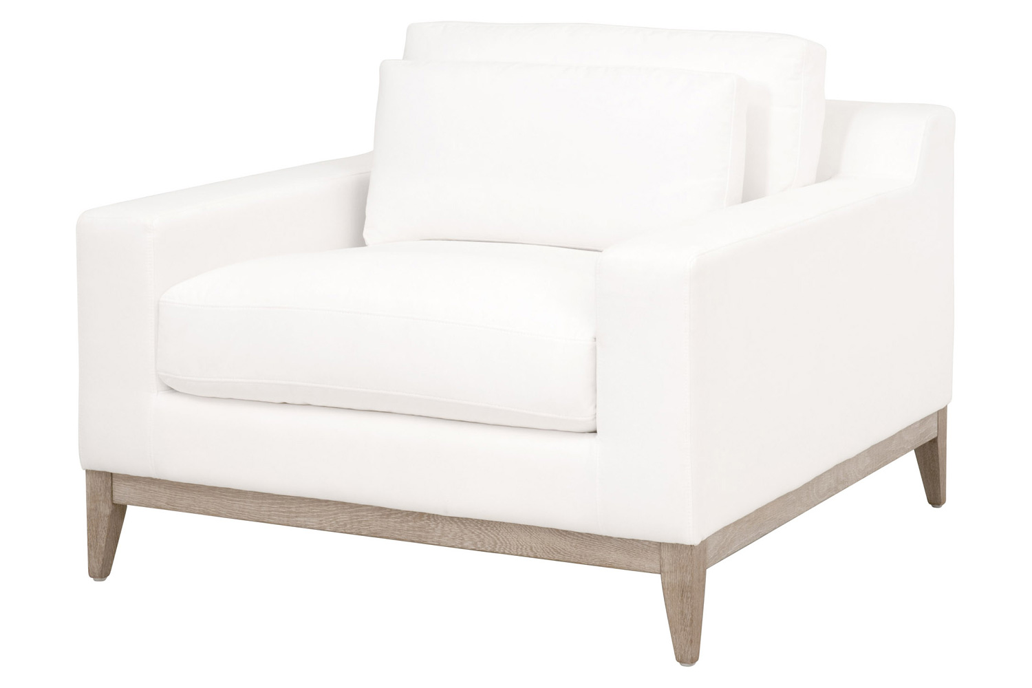 Essentials - Vienna Track Arm Sofa Chair in LiveSmart Peyton Pearl Natural Gray