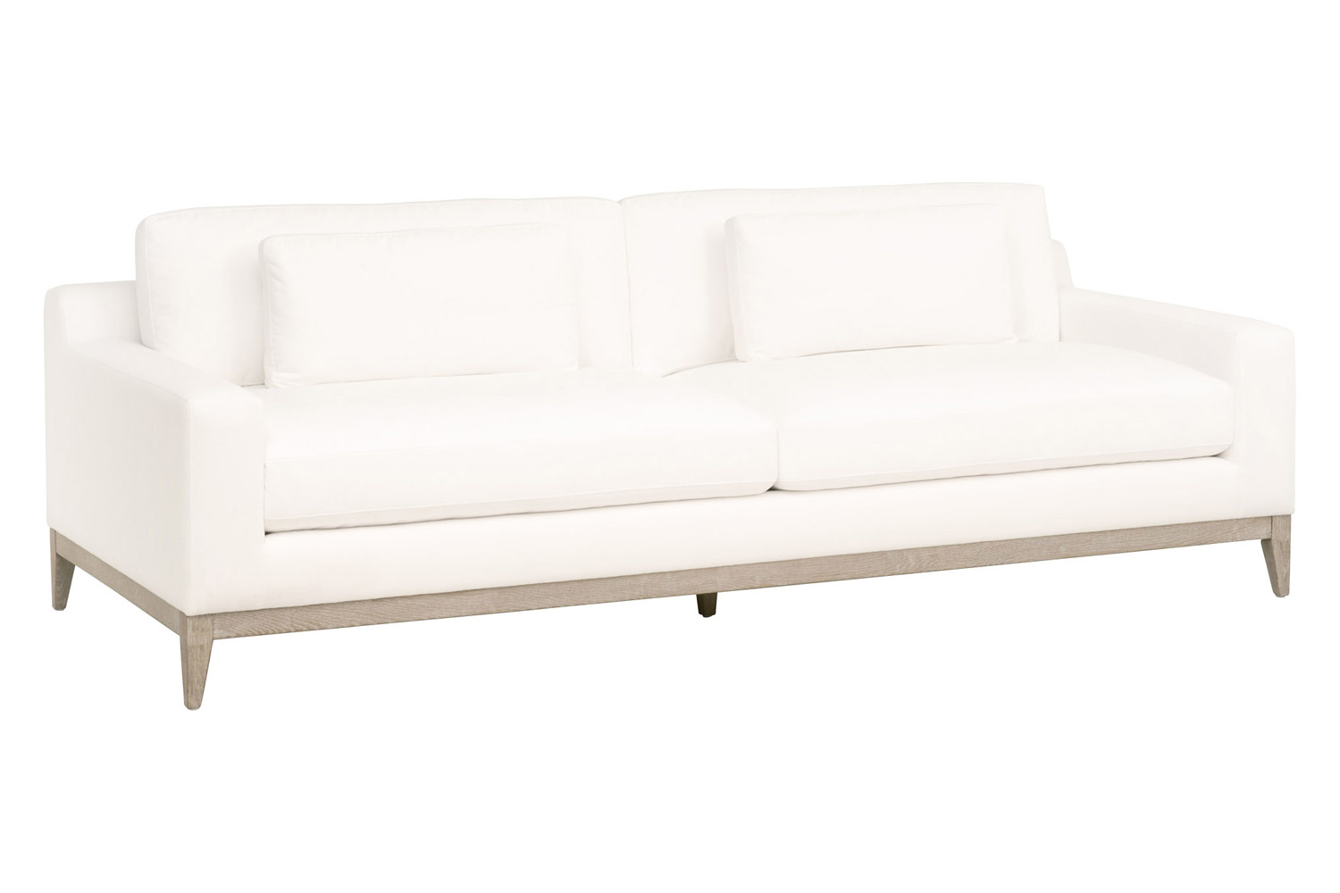 Essentials - Vienna 96" Track Arm Sofa in LiveSmart Peyton Pearl Natural Gray