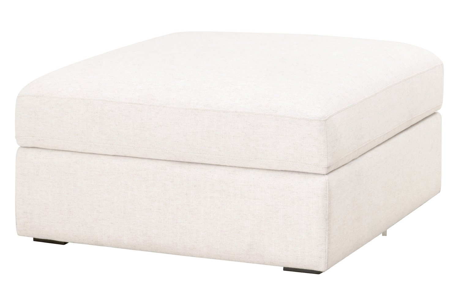 Essentials - Daley Modular Storage Ottoman in Textured Cream Linen