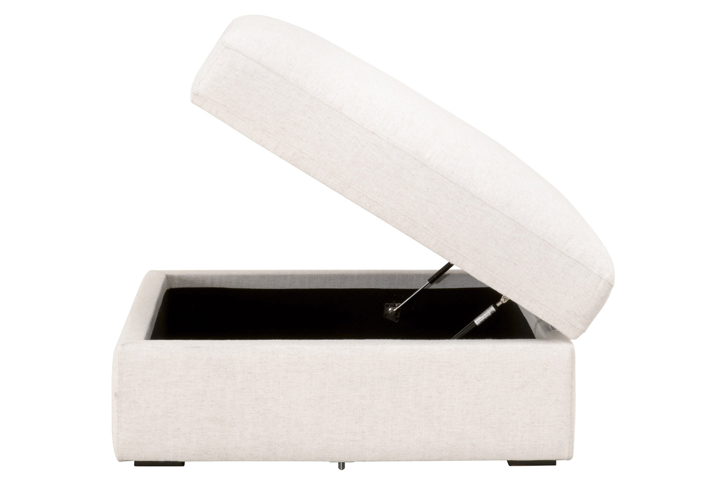 Essentials - Daley Modular Storage Ottoman in Textured Cream Linen