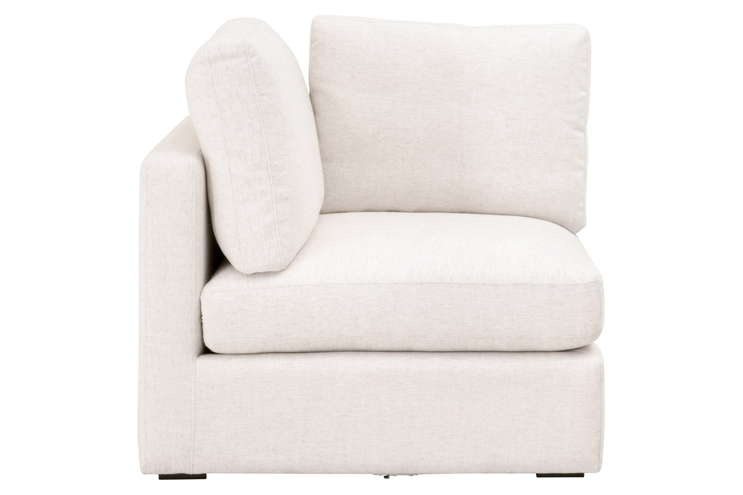 Essentials - Daley Modular Corner Chair in Textured Cream Linen