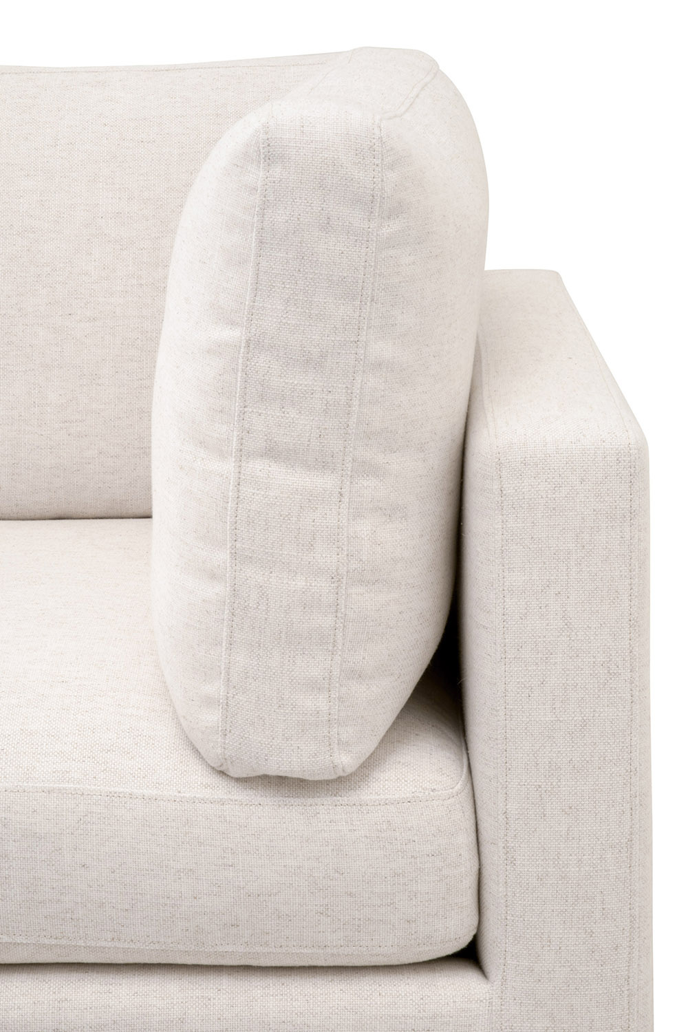 Essentials - Daley Modular Corner Chair in Textured Cream Linen