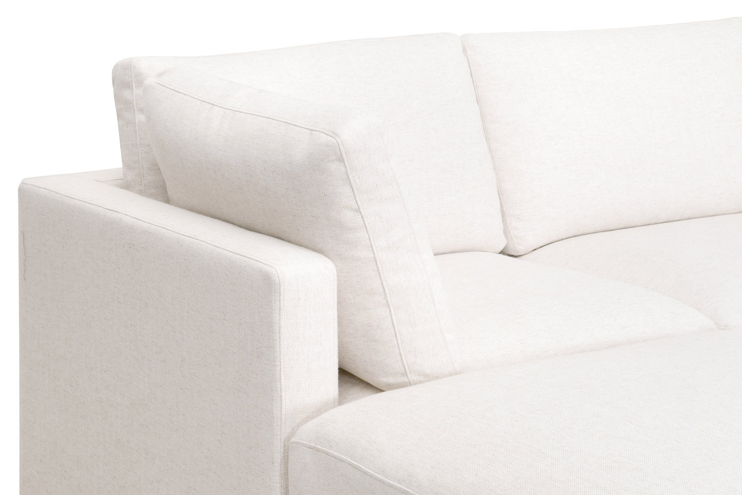 Essentials - Daley Modular Corner Chair in Textured Cream Linen