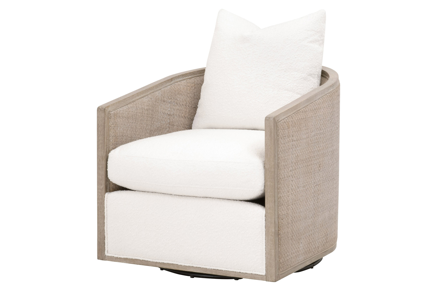 Essentials McGuire Swivel Club Chair - Boucle Snow