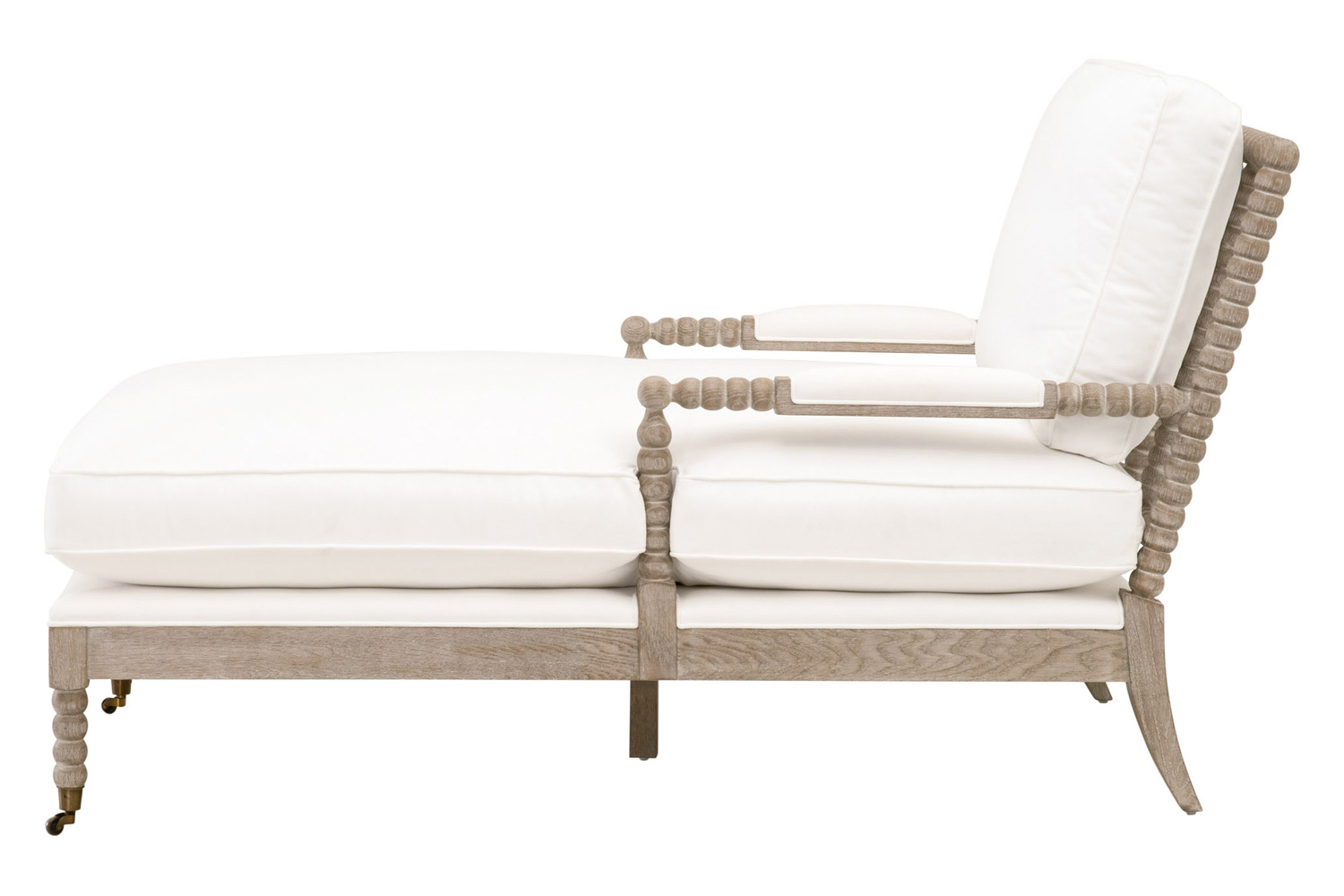 Essentials - Rouleau Chaise Lounge in LiveSmart Peyton Pearl Natural Gray Oak