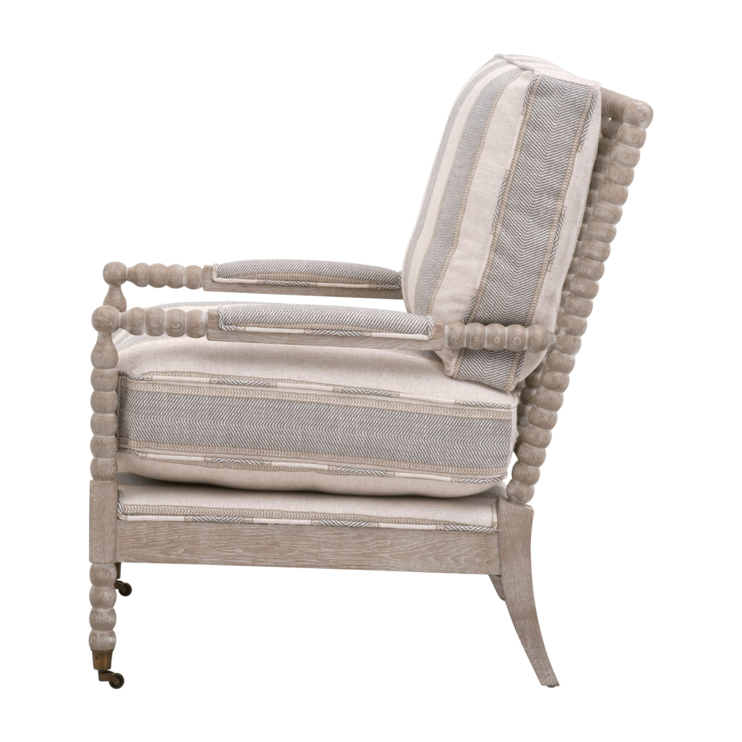 Essentials™ Rouleau Club Chair - Stanebridge-Pewter, Natural Gray Oak