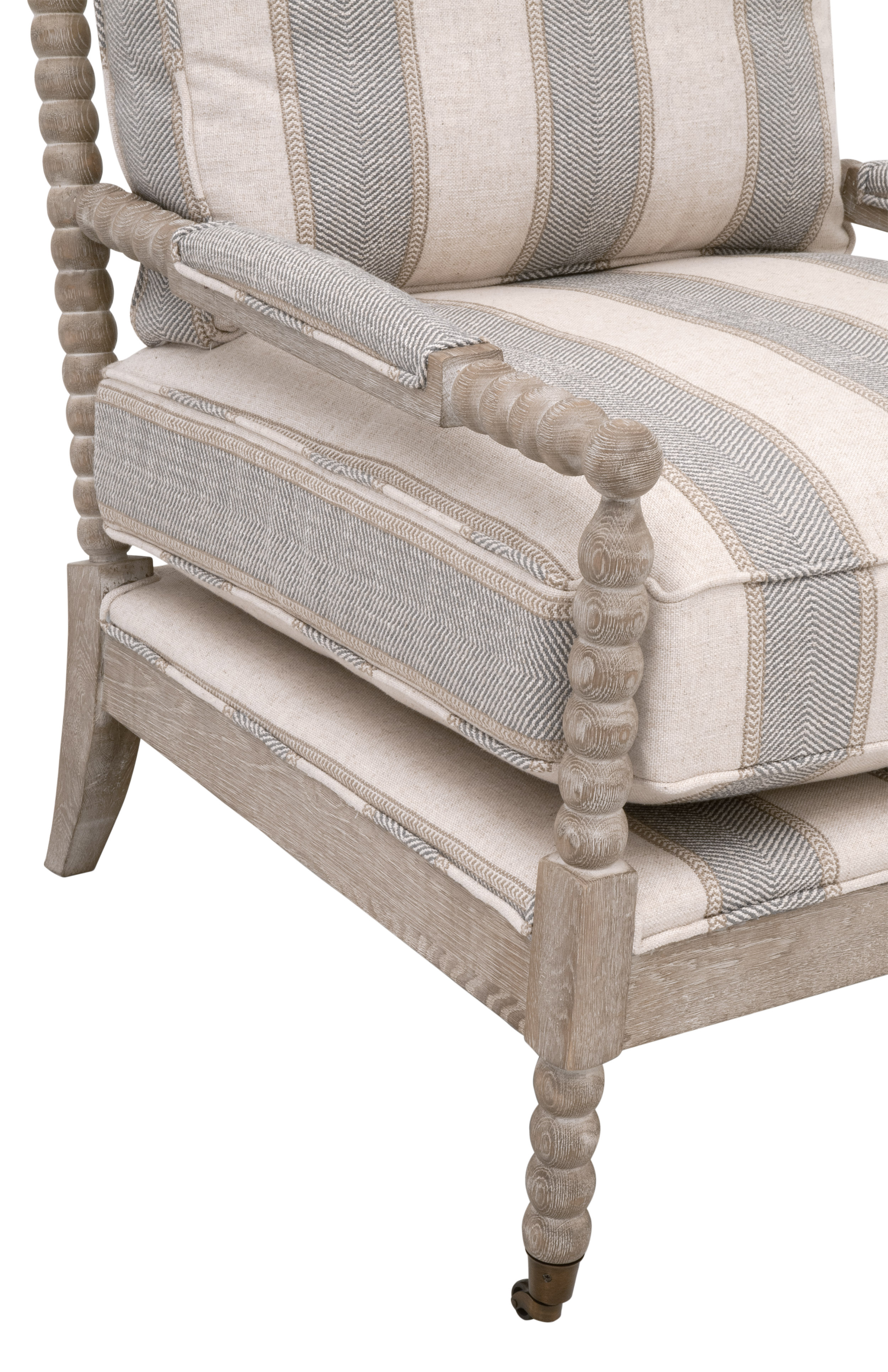 Essentials™ Rouleau Club Chair - Stanebridge-Pewter, Natural Gray Oak