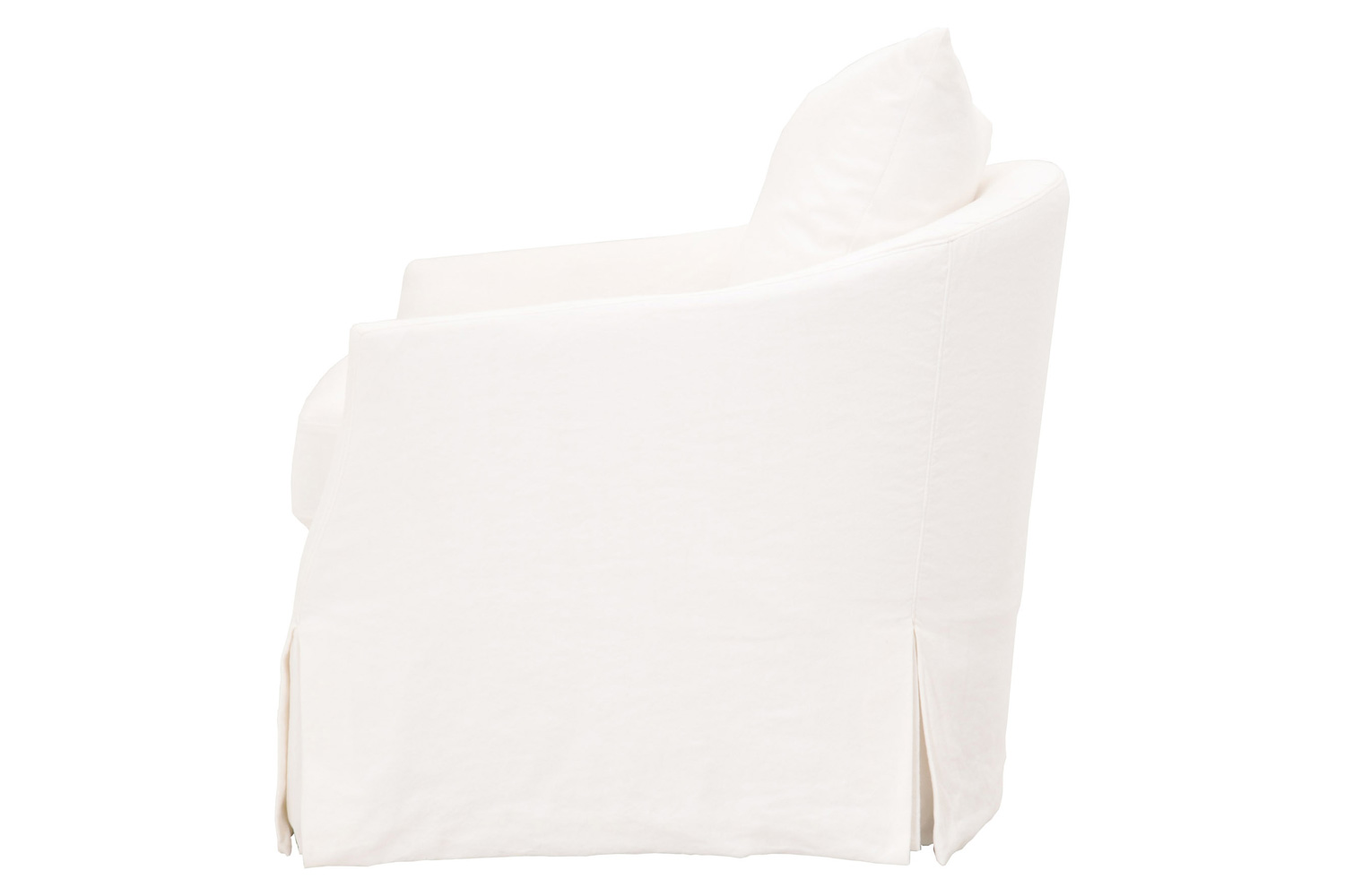 Essentials Faye Slipcover Swivel Club Chair - Cream Crepe