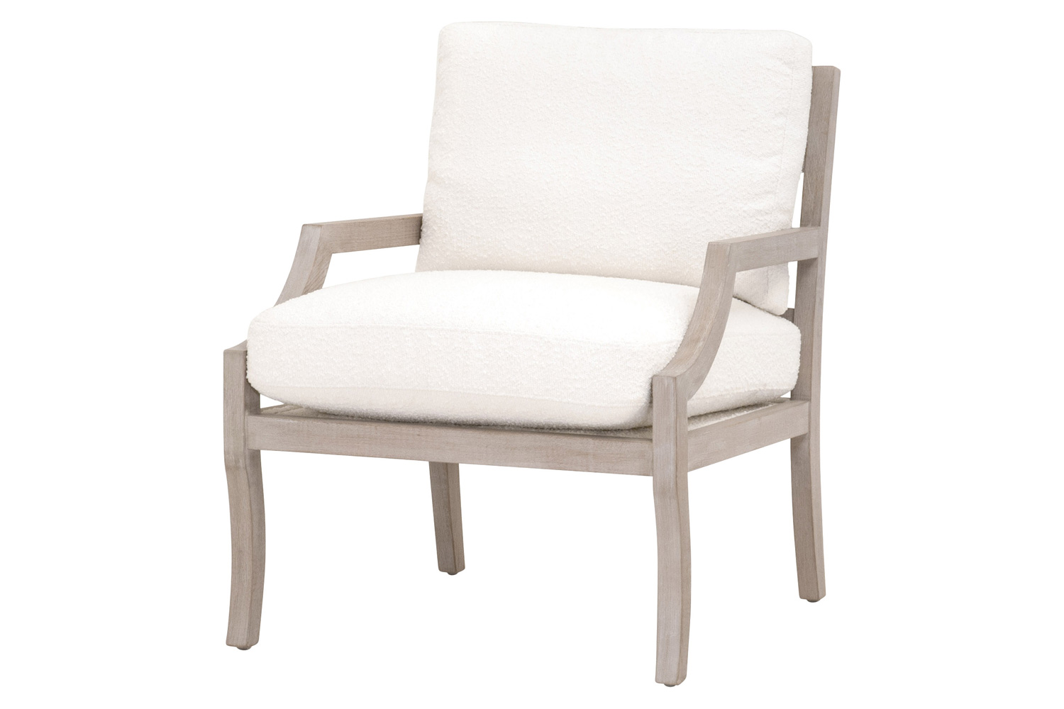 Essentials Stratton Club Chair - Boucle Snow Natural Gray