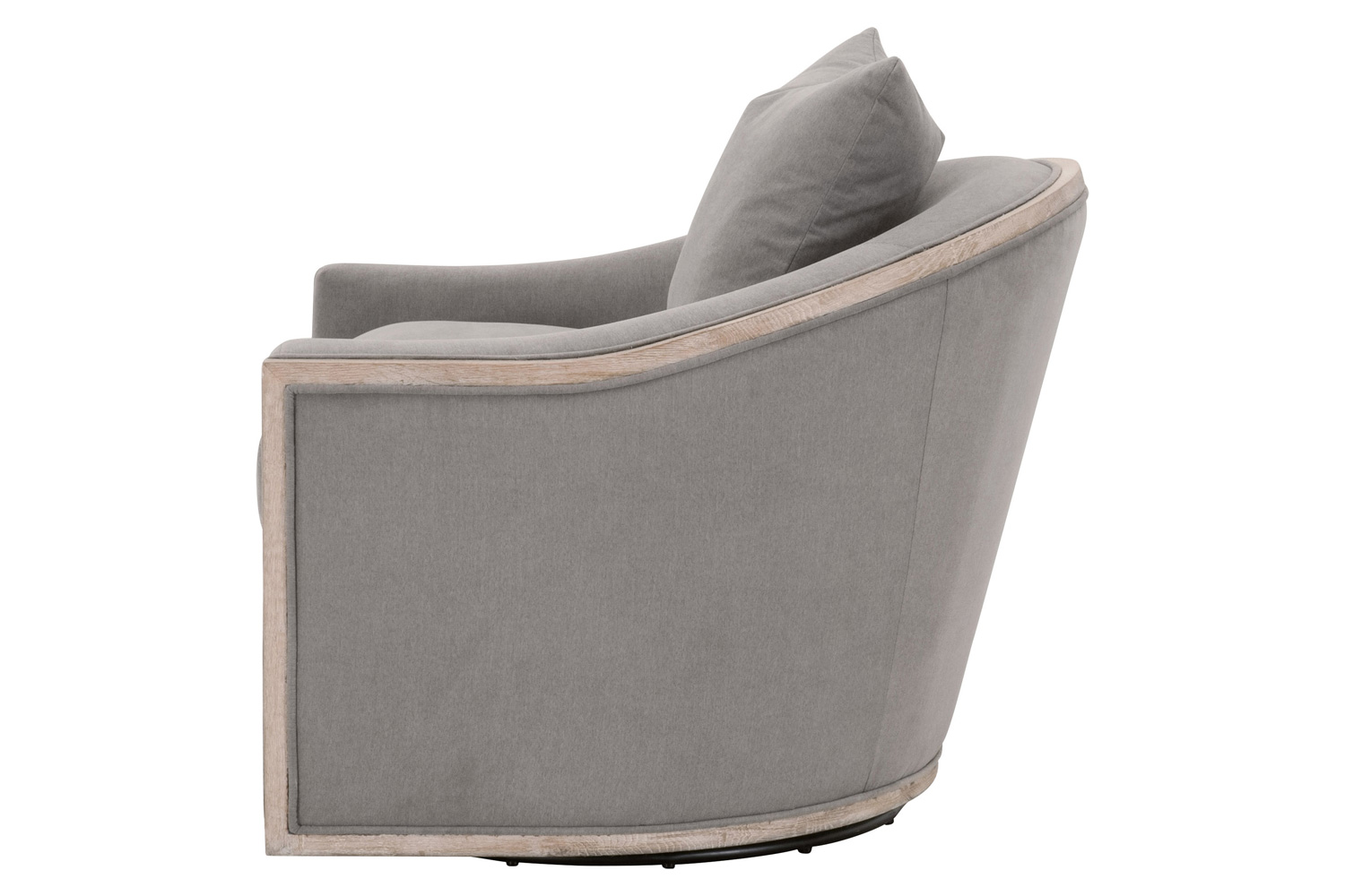 Essentials Paxton Swivel Club Chair - Livesmart Peyton Slate Natural Gray Oak