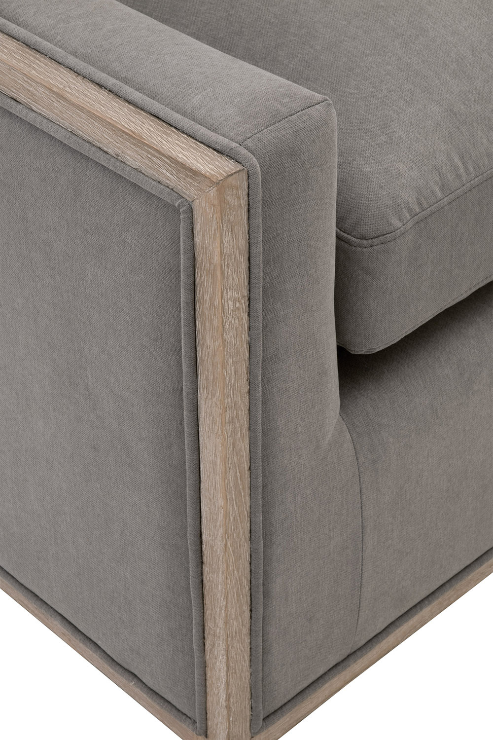 Essentials Paxton Swivel Club Chair - Livesmart Peyton Slate Natural Gray Oak