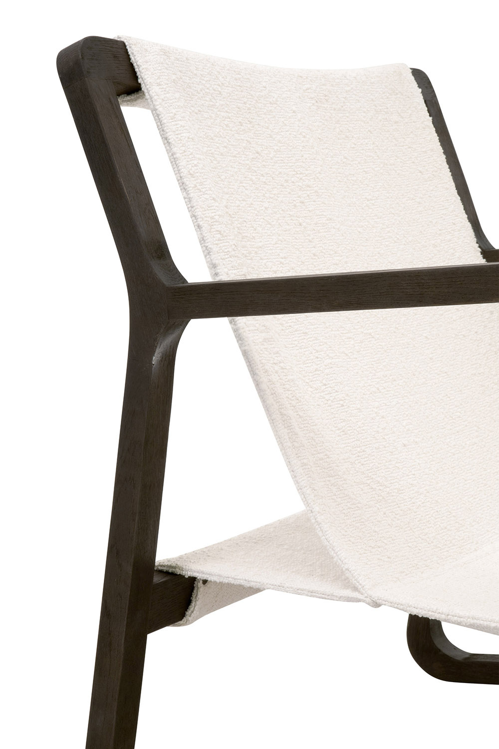 Essentials Hamlin Club Chair - Performance Boucle Snow Matte Brown Oak