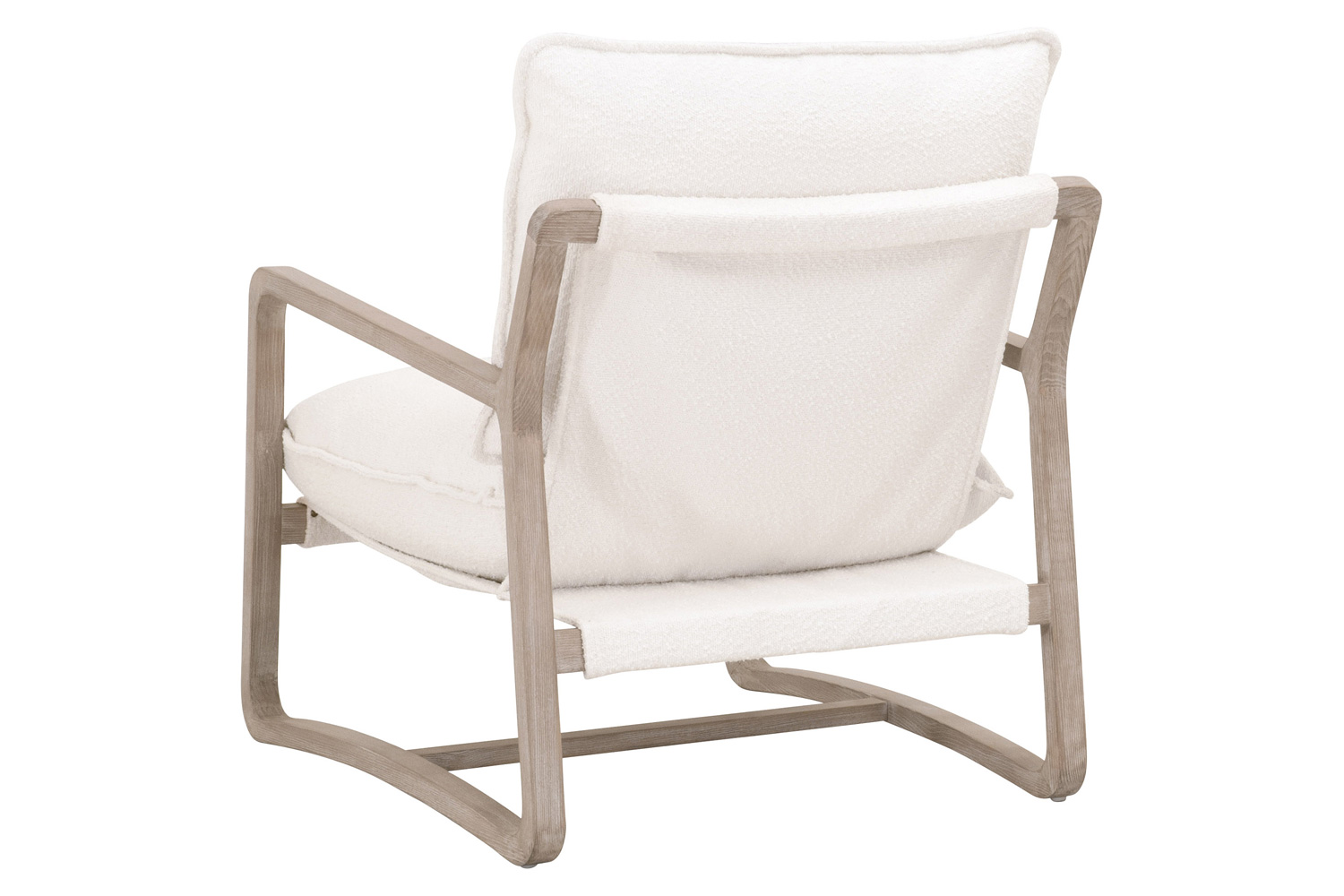 Essentials Hamlin Club Chair - Performance Boucle Snow Natural Gray Oak