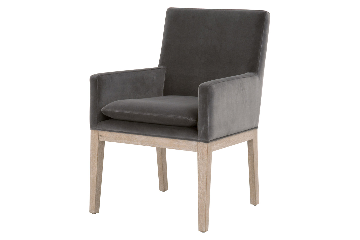 Essentials Drake Arm Chair - Dark Dove Velvet