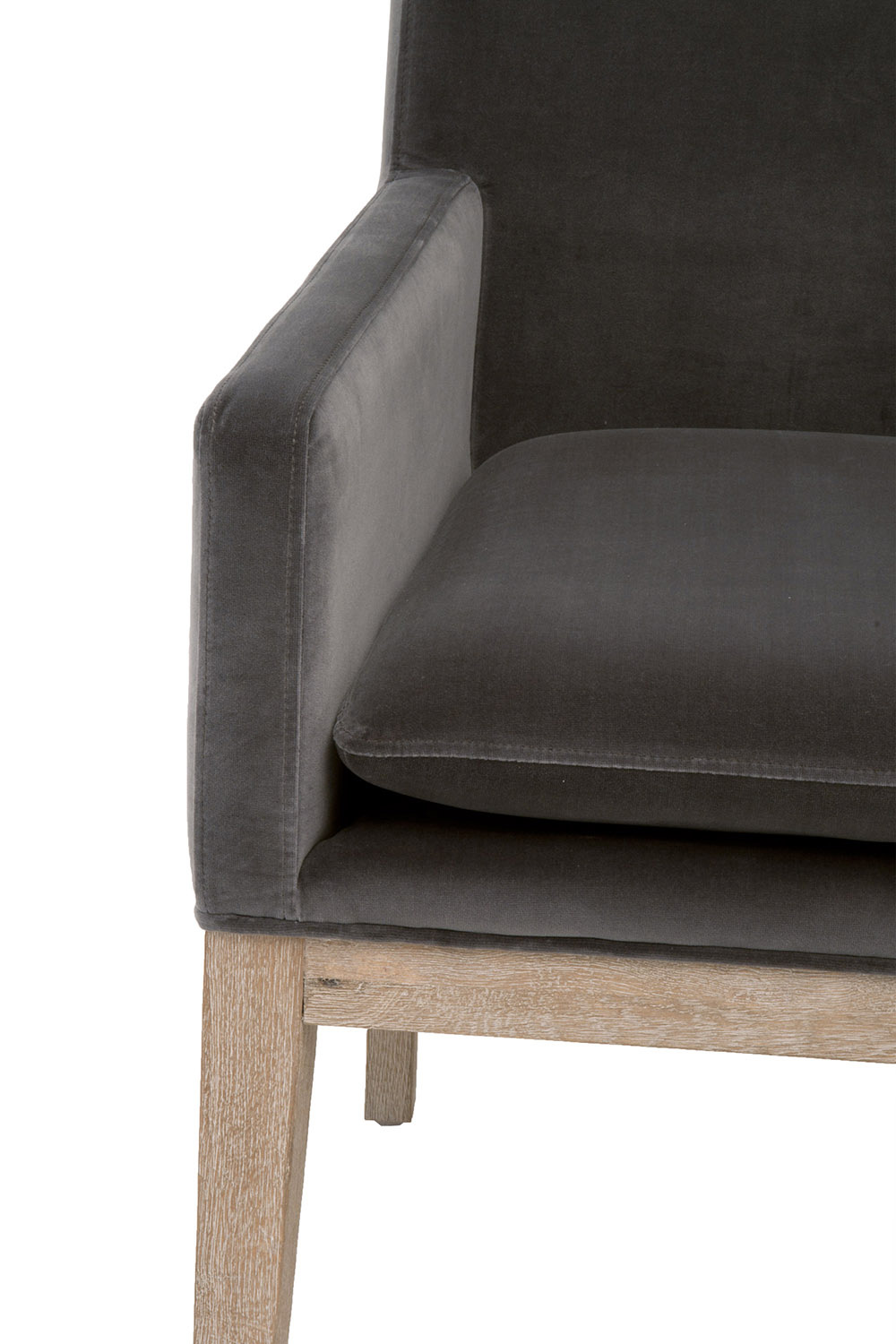 Essentials Drake Arm Chair - Dark Dove Velvet