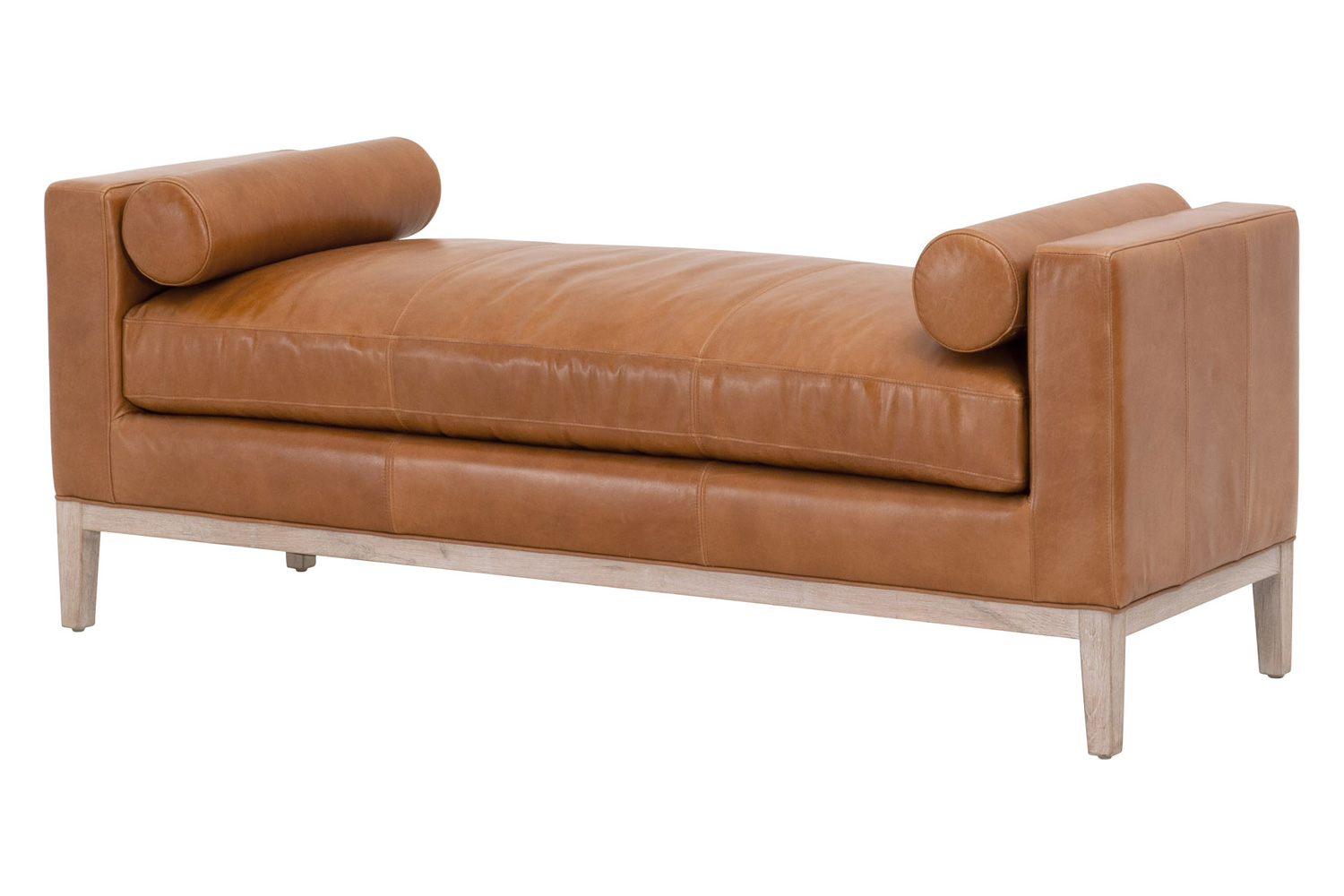 Essentials Keaton Upholstered Bench - Whiskey Brown