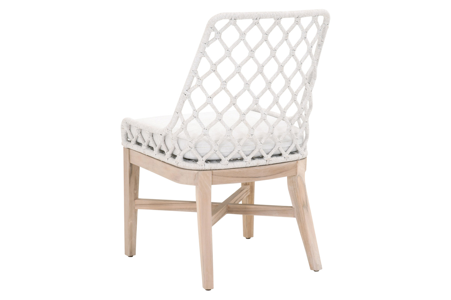 Essentials - Woven Lattis Outdoor Dining Chair in White Speckle