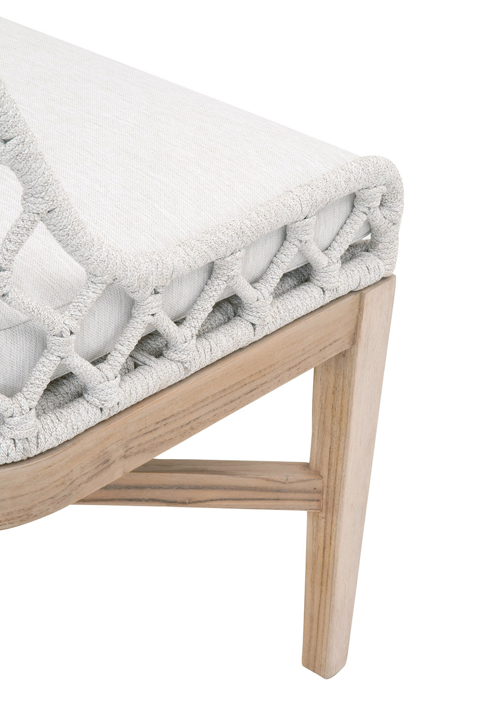 Essentials - Woven Lattis Outdoor Dining Chair in White Speckle