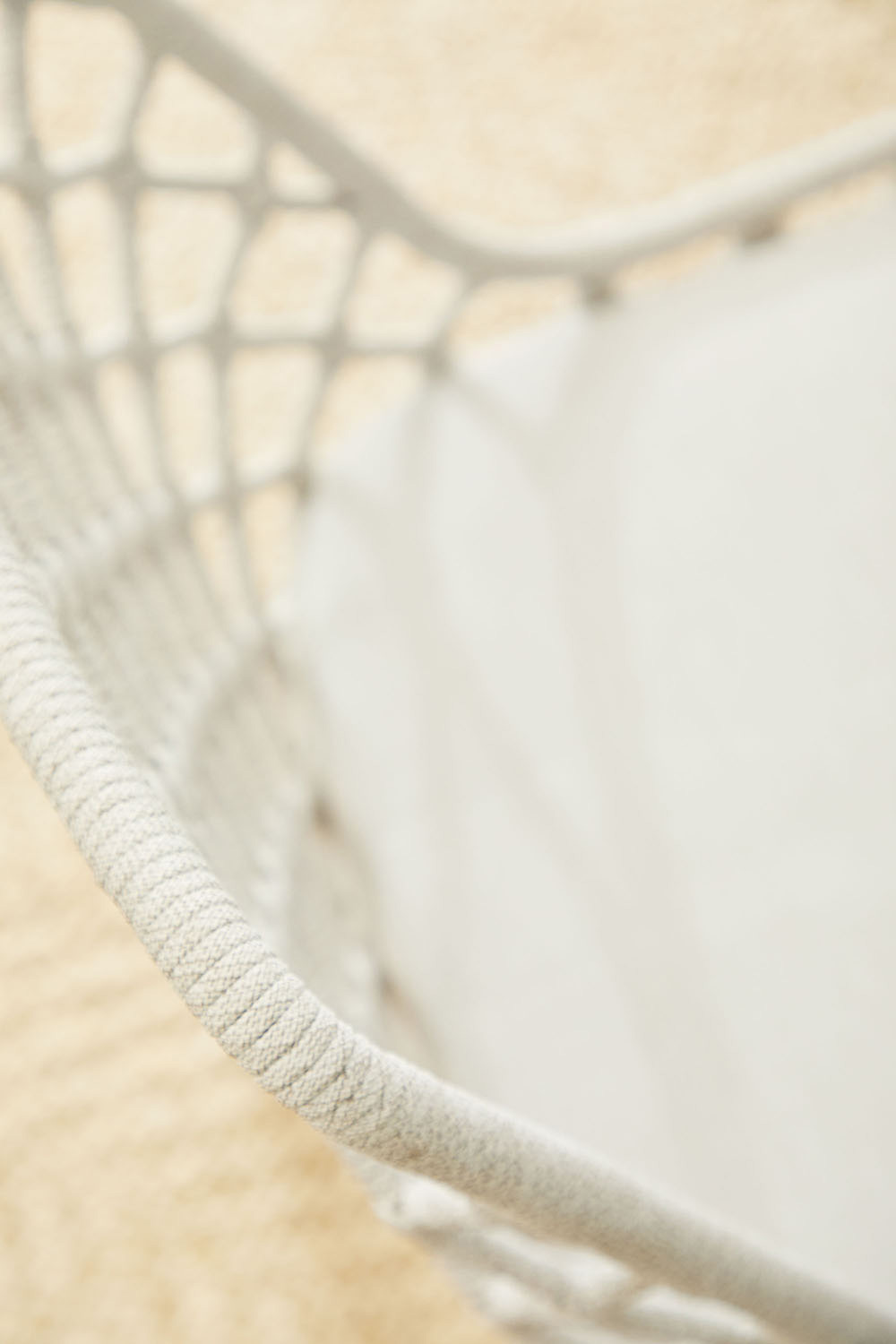 Essentials - Woven Lattis Outdoor Dining Chair in White Speckle