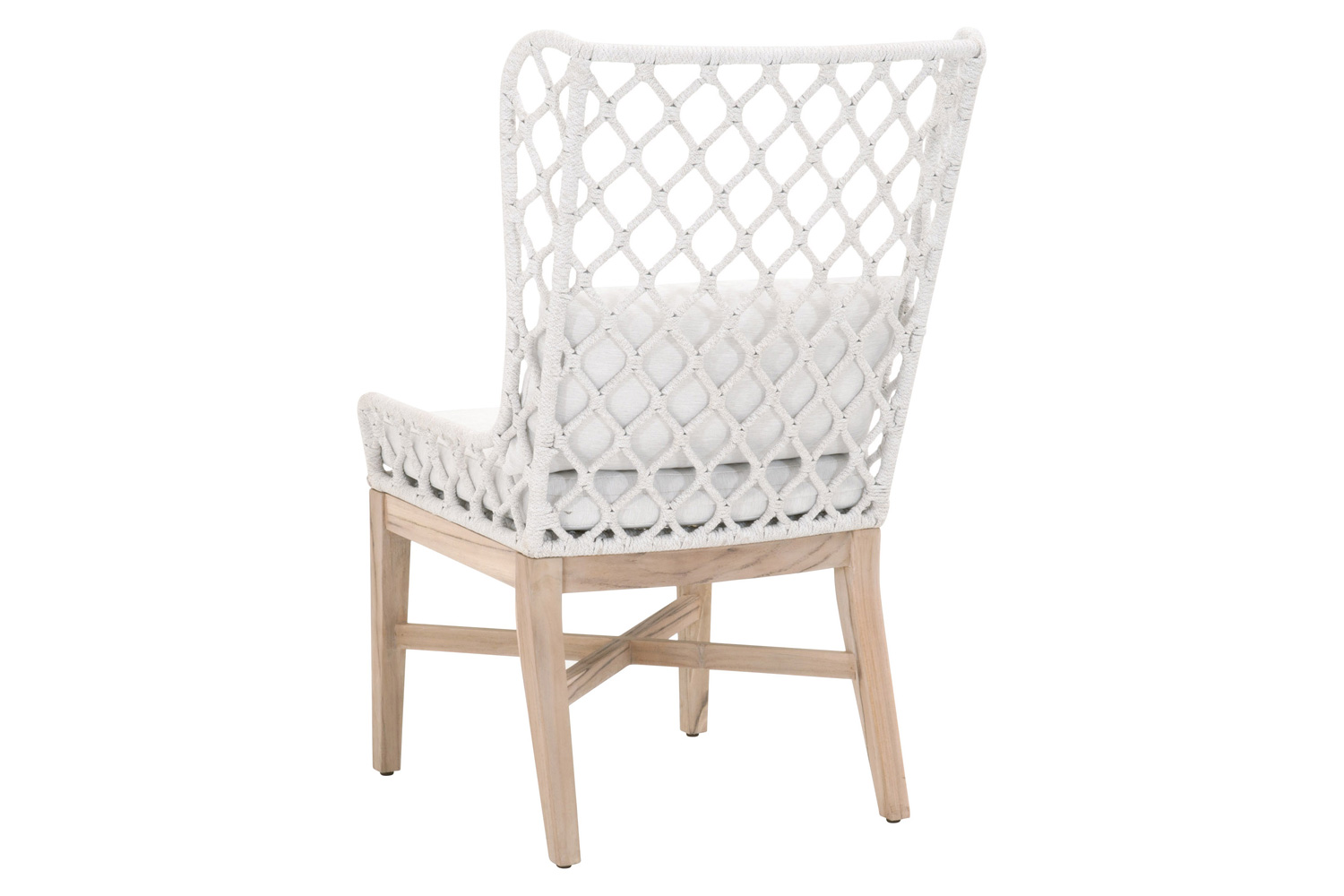 Essentials - Woven Lattis Outdoor Wing Chair in White Speckle