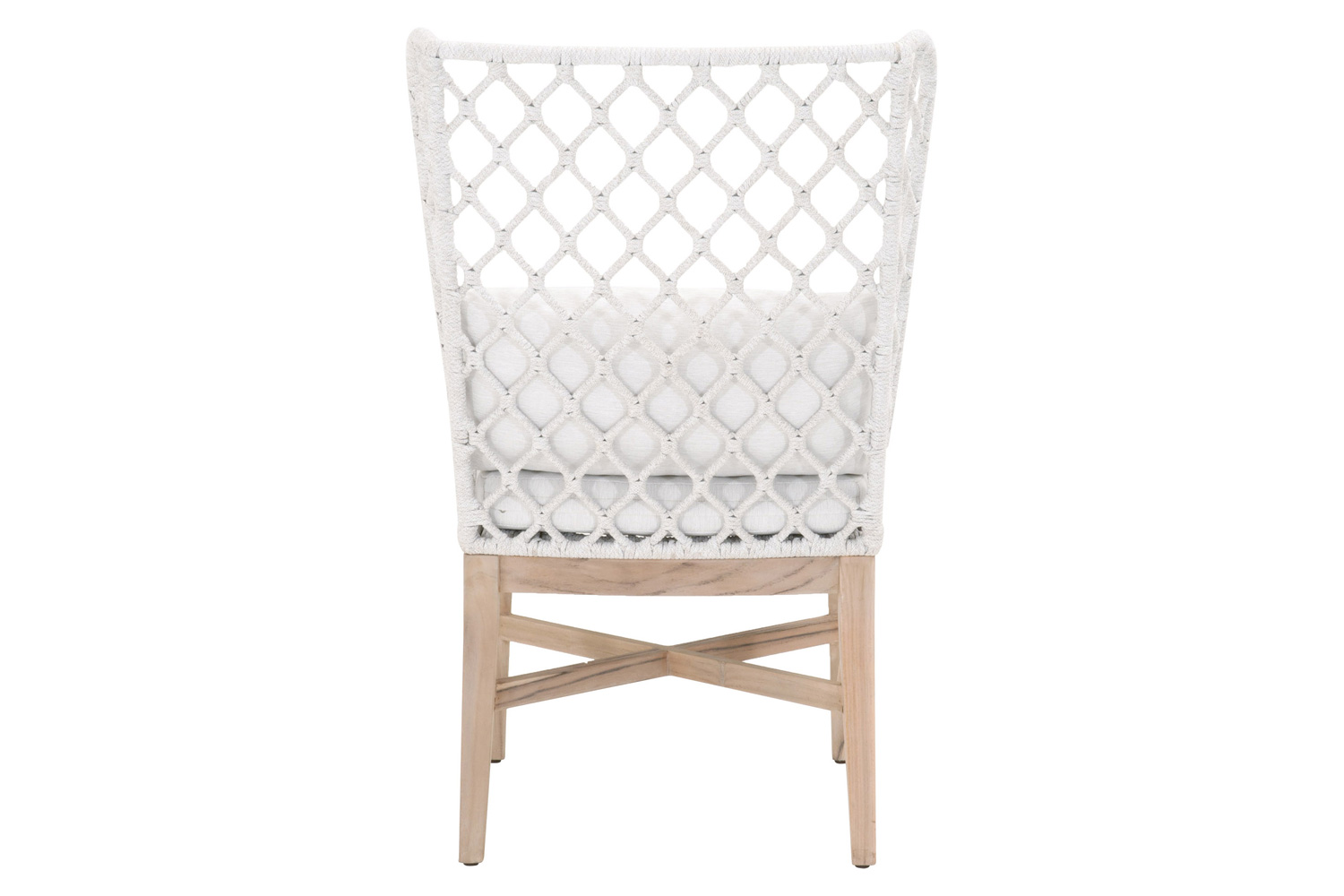 Essentials - Woven Lattis Outdoor Wing Chair in White Speckle