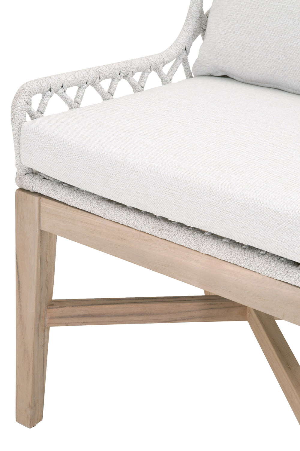 Essentials - Woven Lattis Outdoor Wing Chair in White Speckle