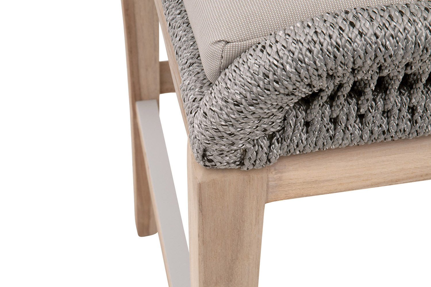 Essentials Woven Loom Outdoor Barstool - Platinum Reinforced